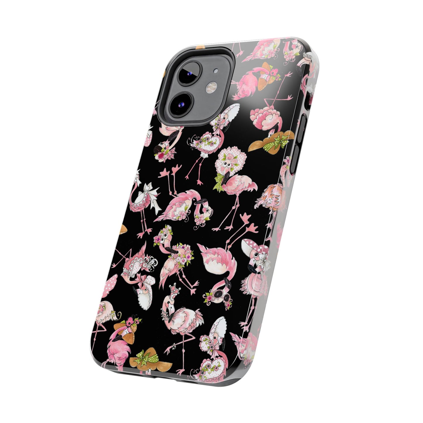 Tossed Flams Black Phone Case