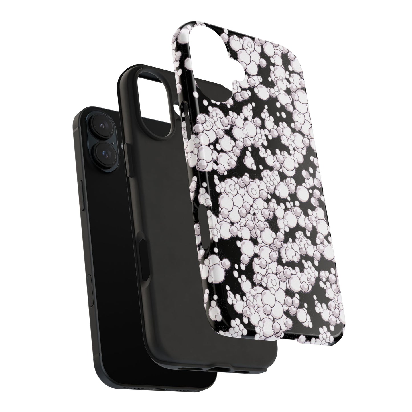 Bubble Dots Black Phone Case
