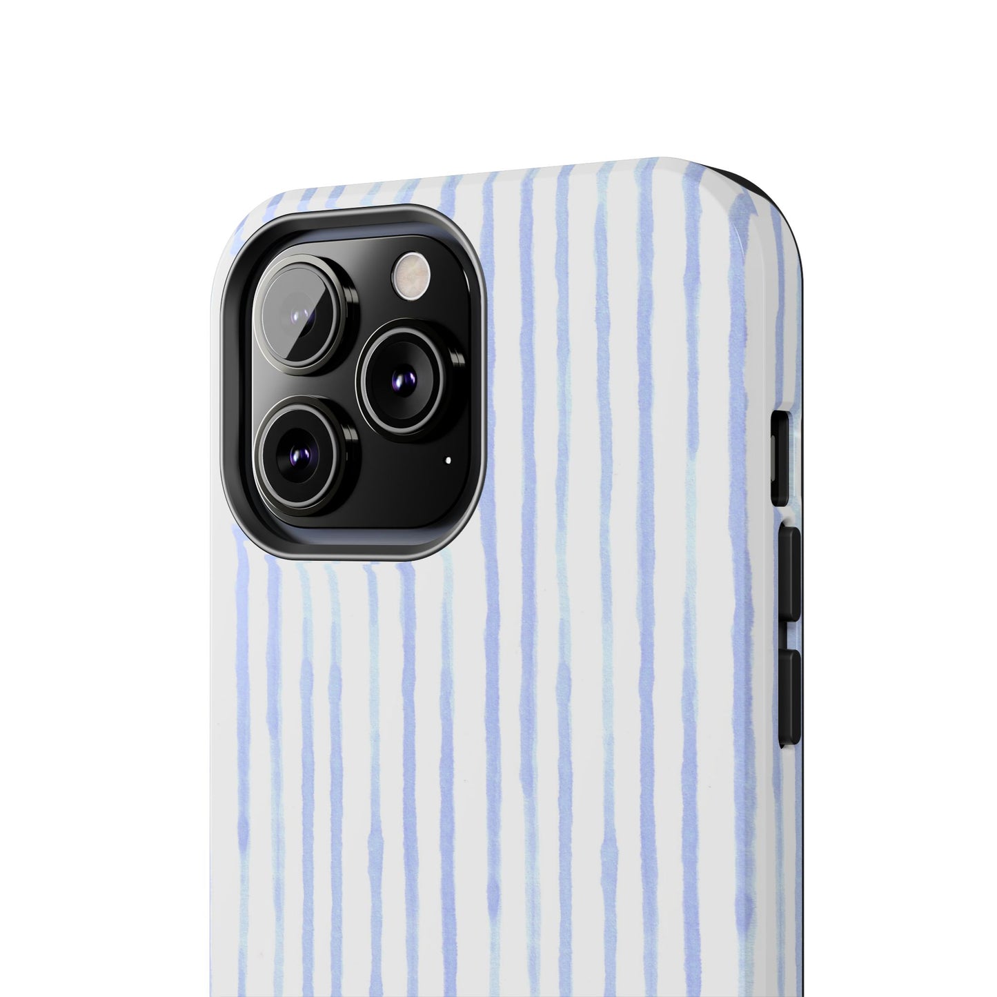 Happy Stripe White / Blue Phone Case