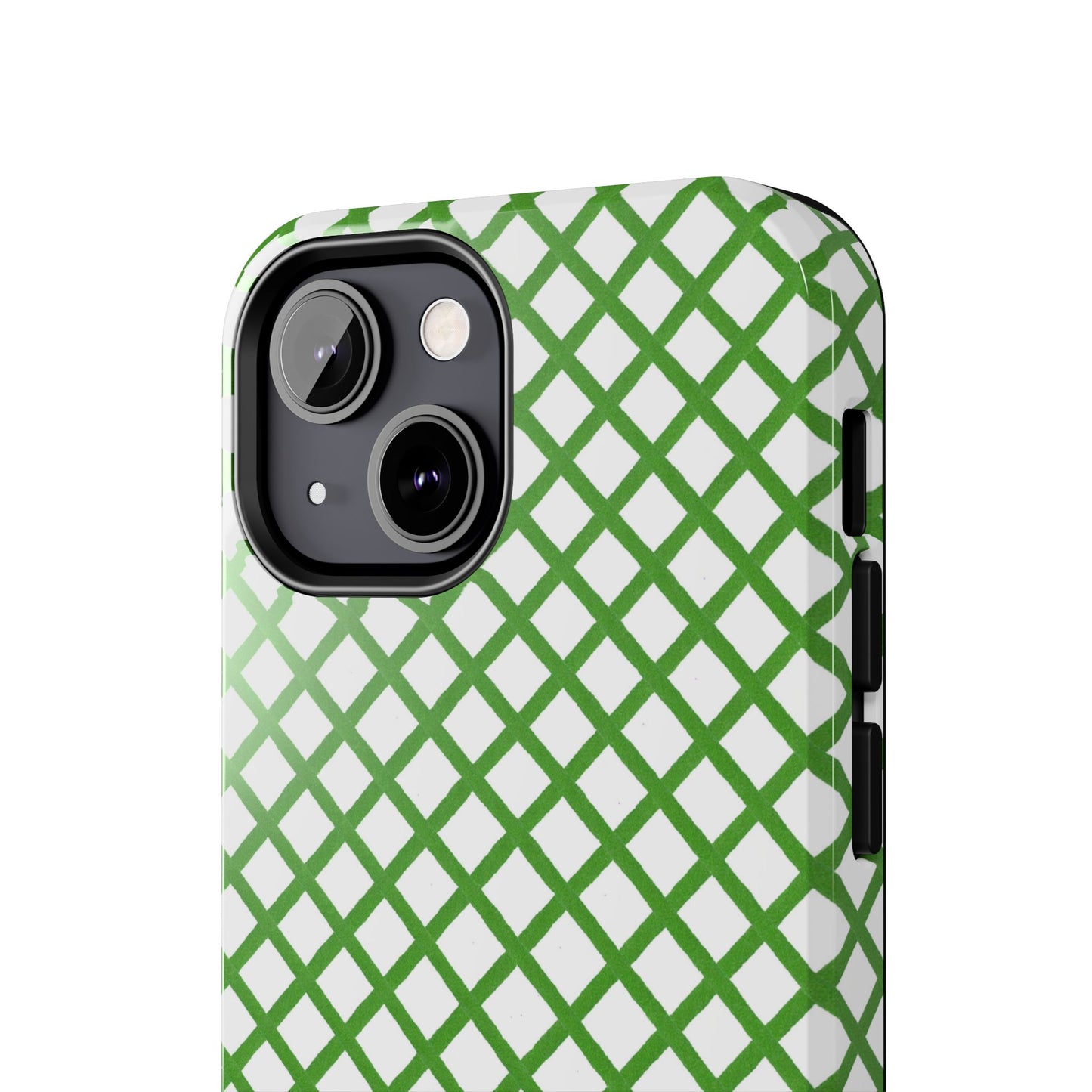 Trellis White / Green Phone Case