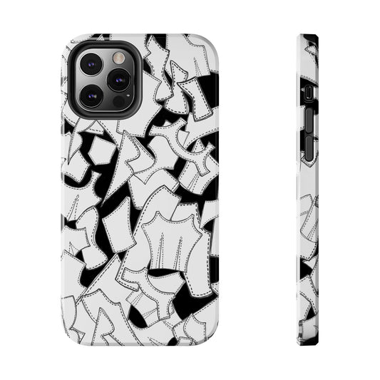 Pattern Pieces Black Phone Case
