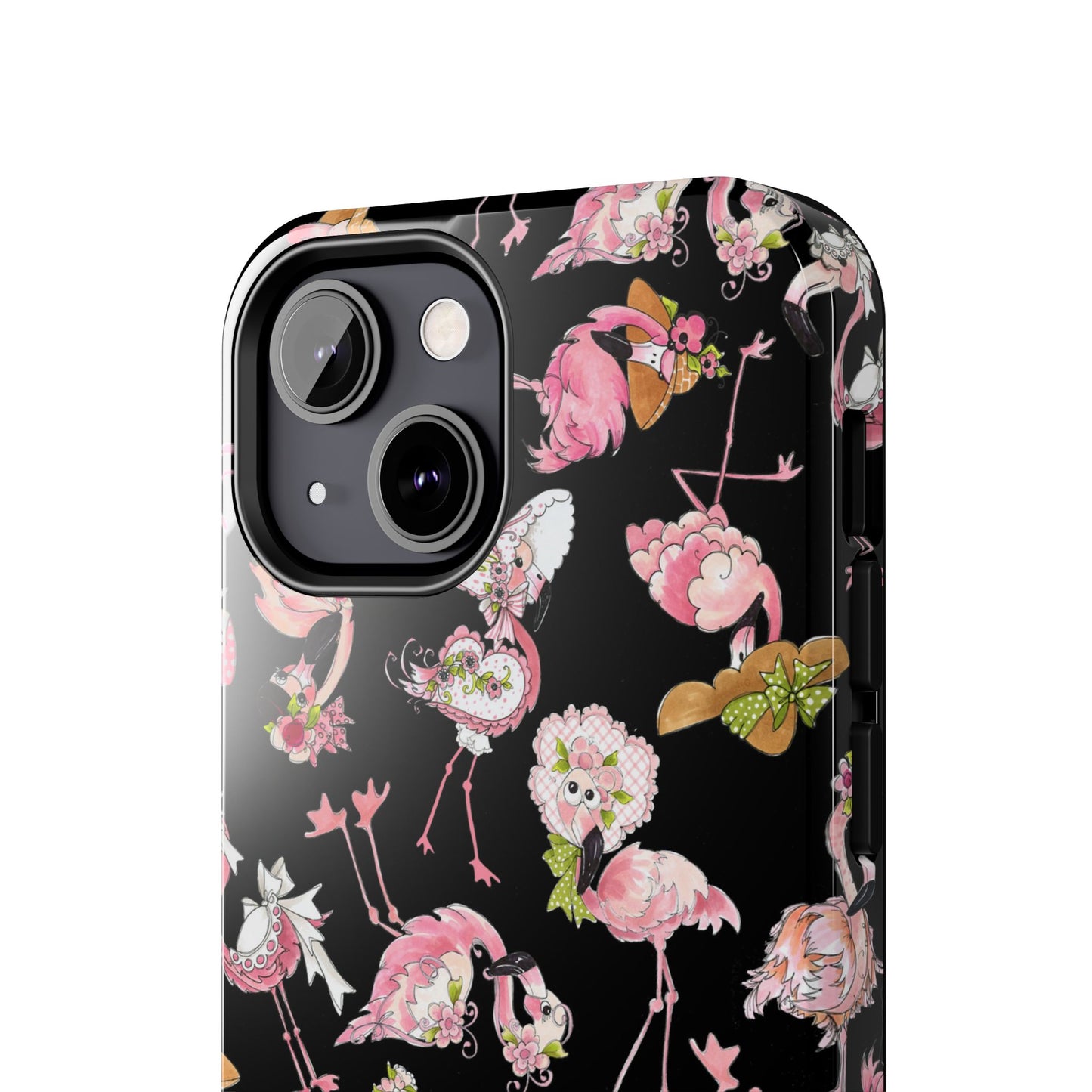 Tossed Flams Black Phone Case