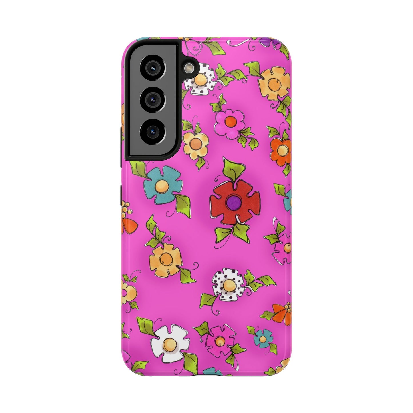 Happy Blooms Cerise Phone Case