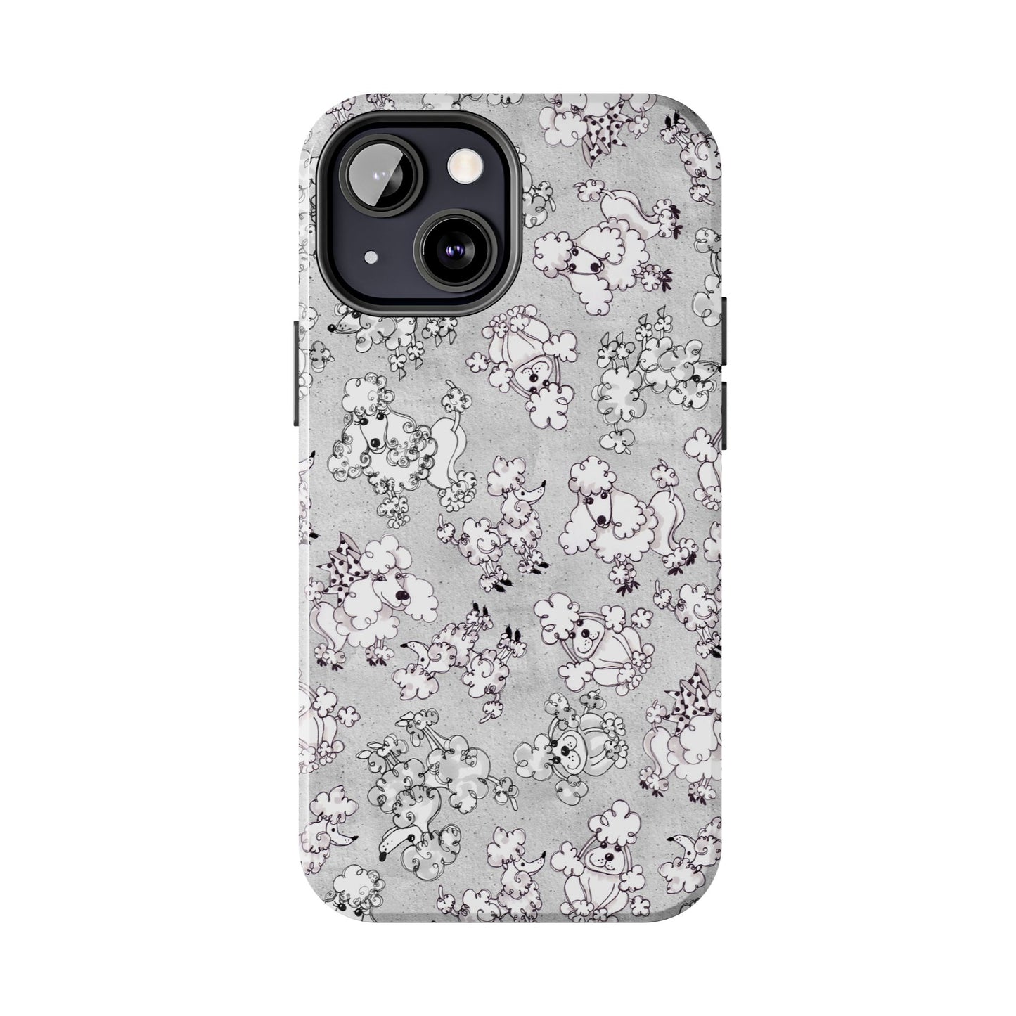 Paris Poodles Silver Phone Case
