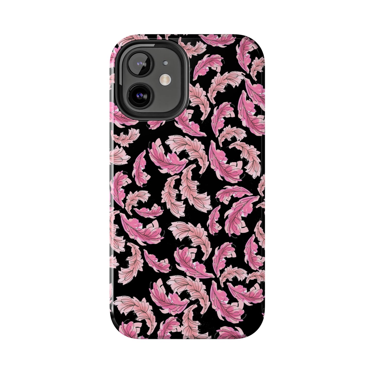 Flam Feathers Black Phone Case