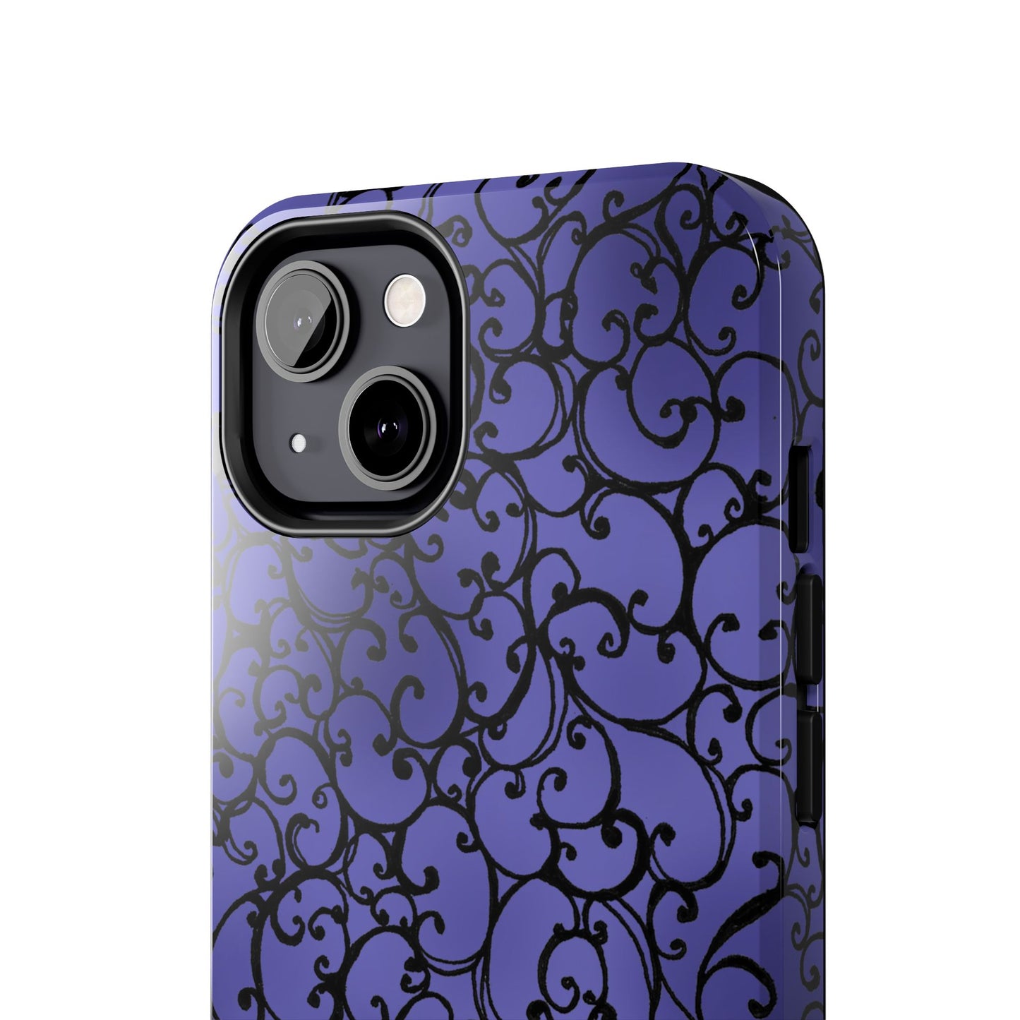Scrollie Violet / Black Phone Case