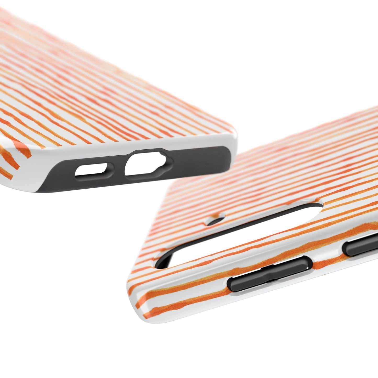 Faux Seersucker Orange / White Phone Case