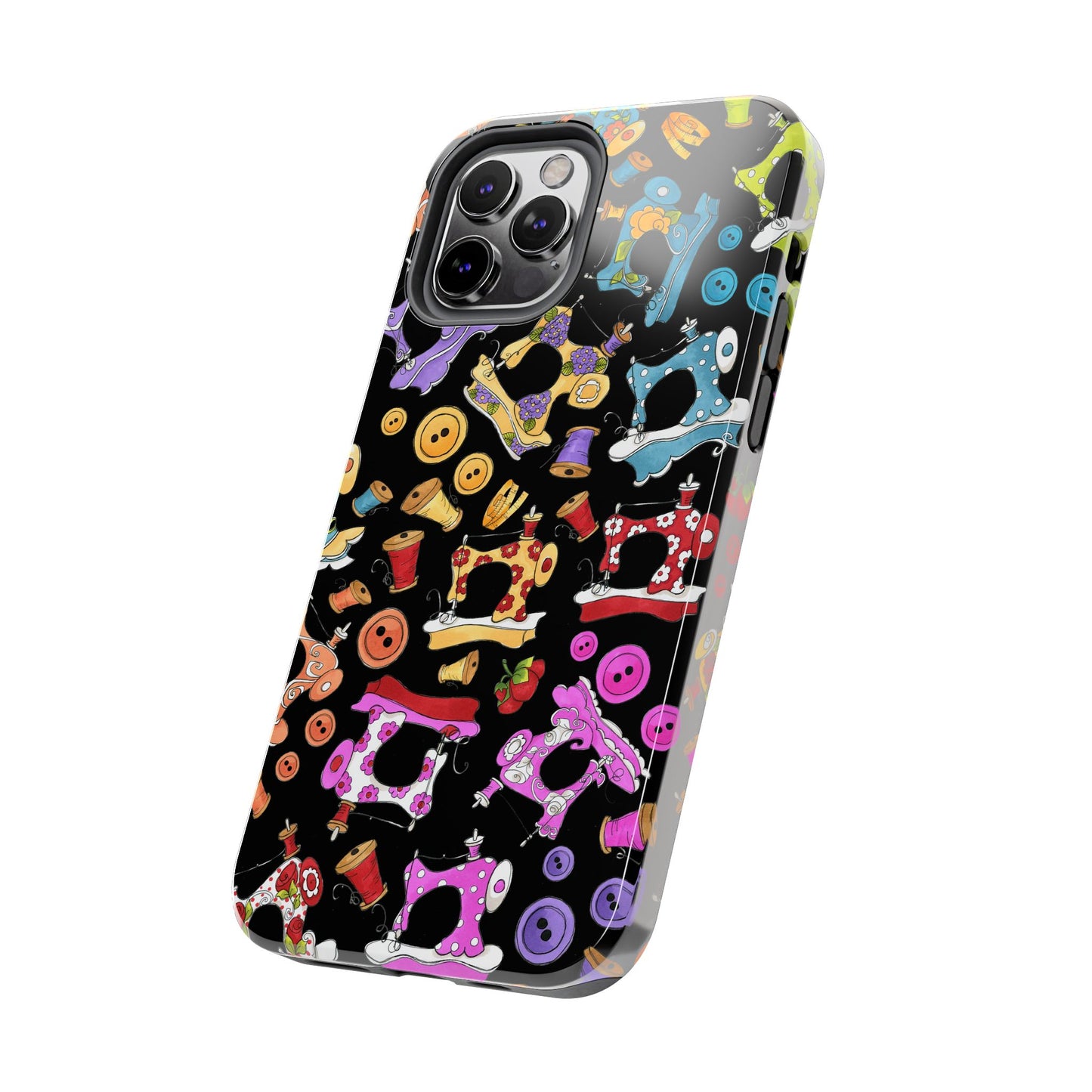 Sew Assorted Black Phone Case