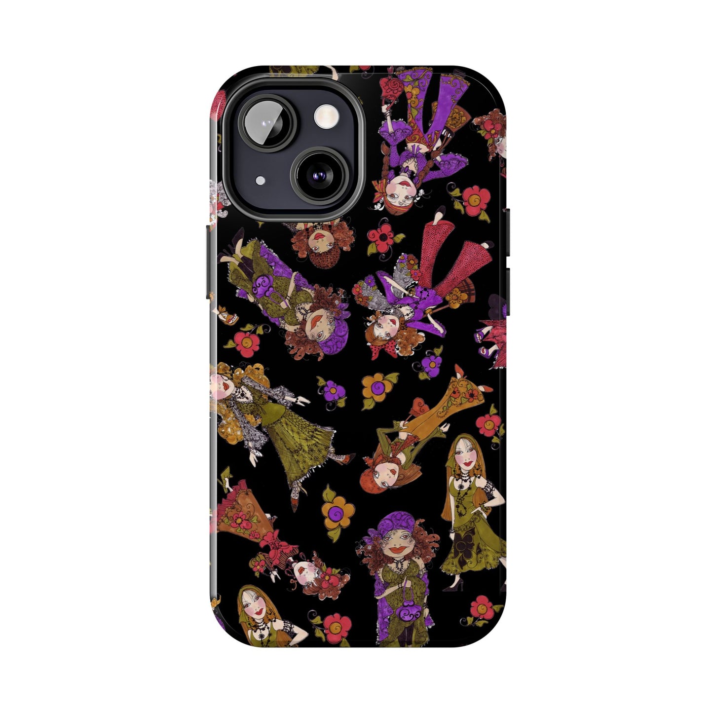 Tossed Gypsies Black Phone Case