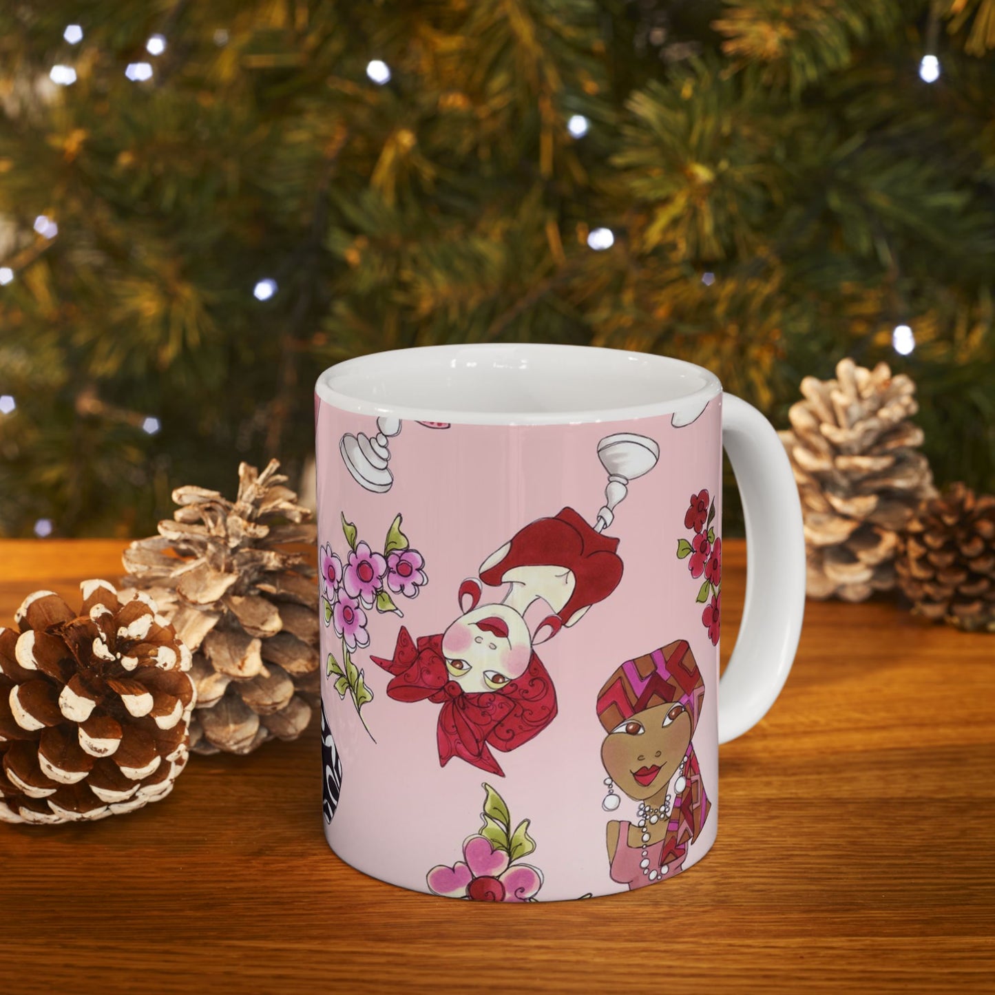 Buds & Busts Tossed Pink Cup