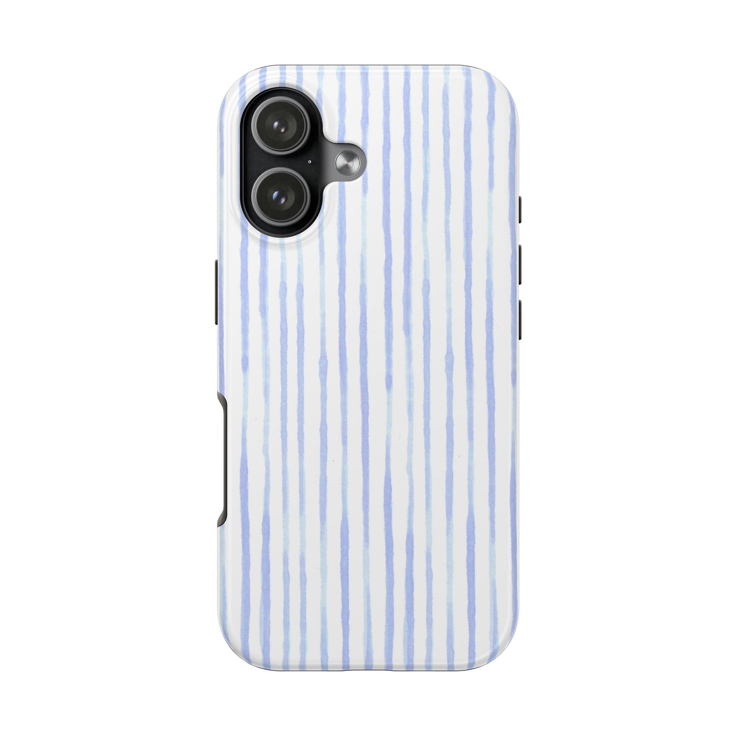 Happy Stripe White / Blue Phone Case