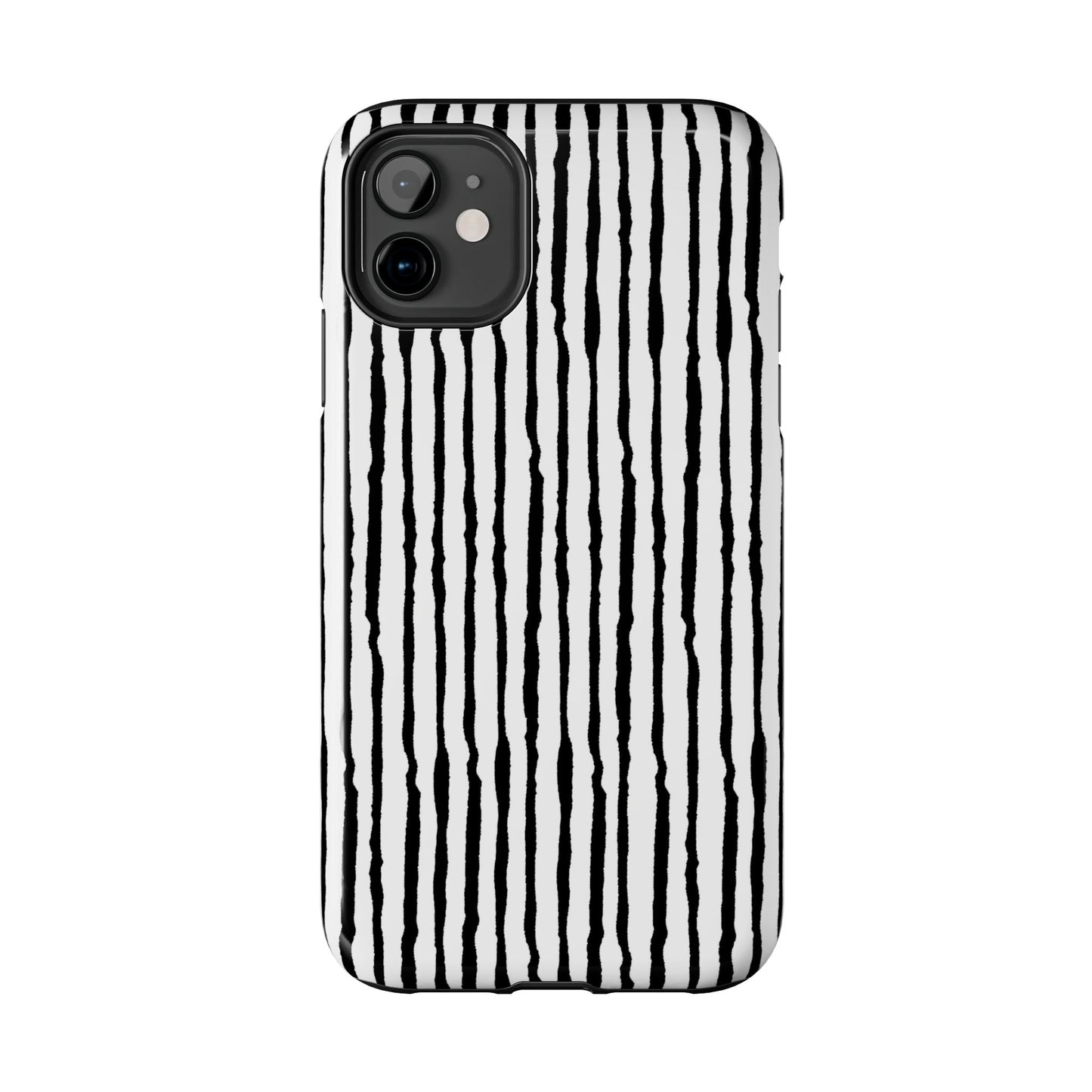 Sorta Stripe White / Black Phone Case