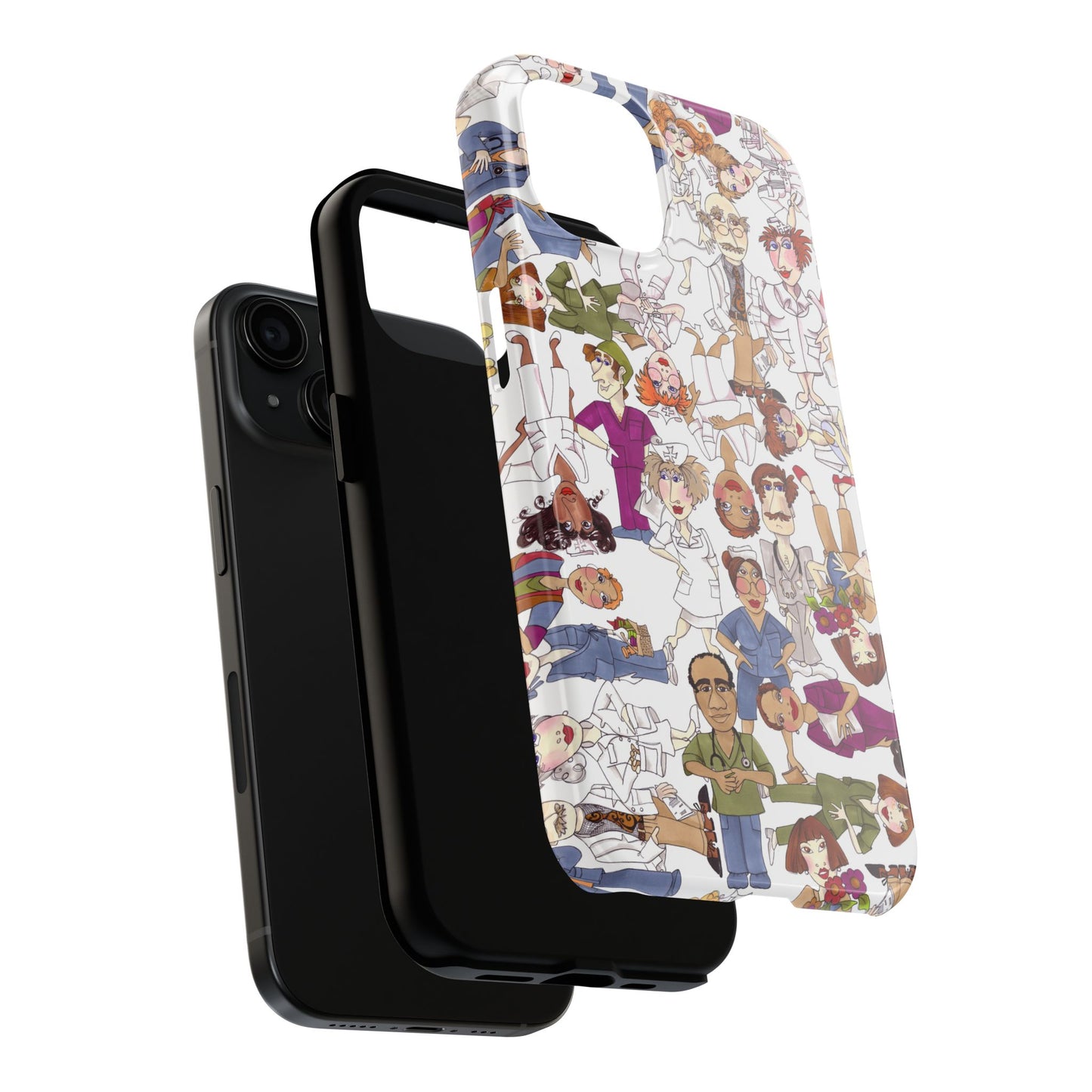 Diverse Nurse White Phone Case