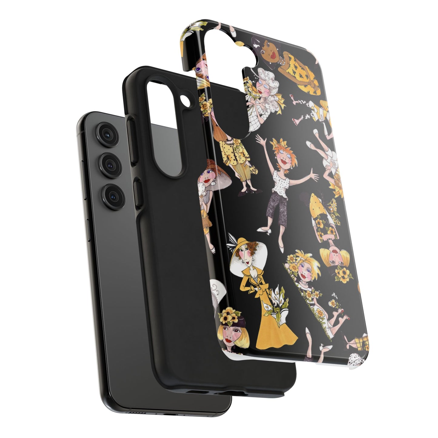 Bee Tossed Black Phone Case