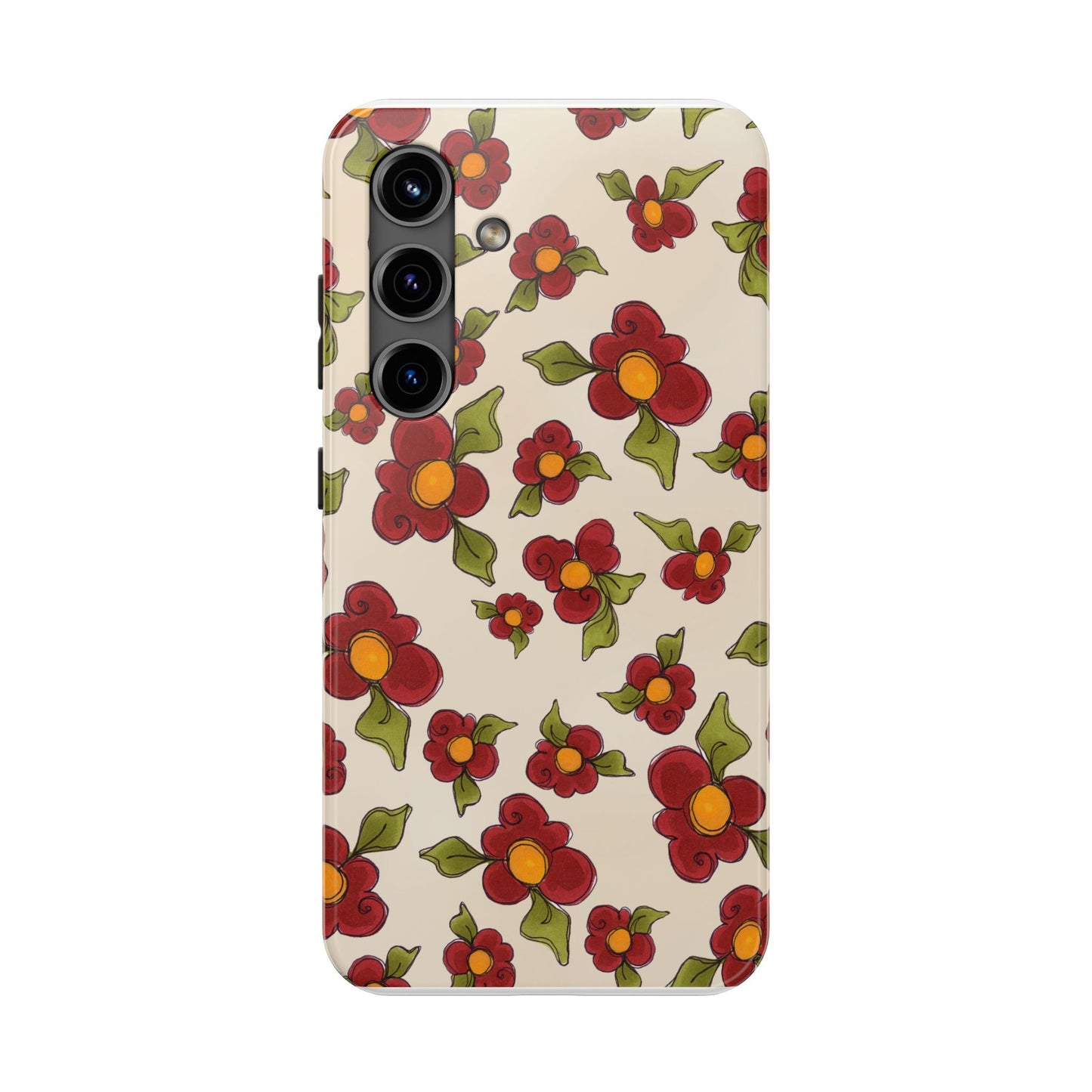 Chili Pepper Daisies Phone Case