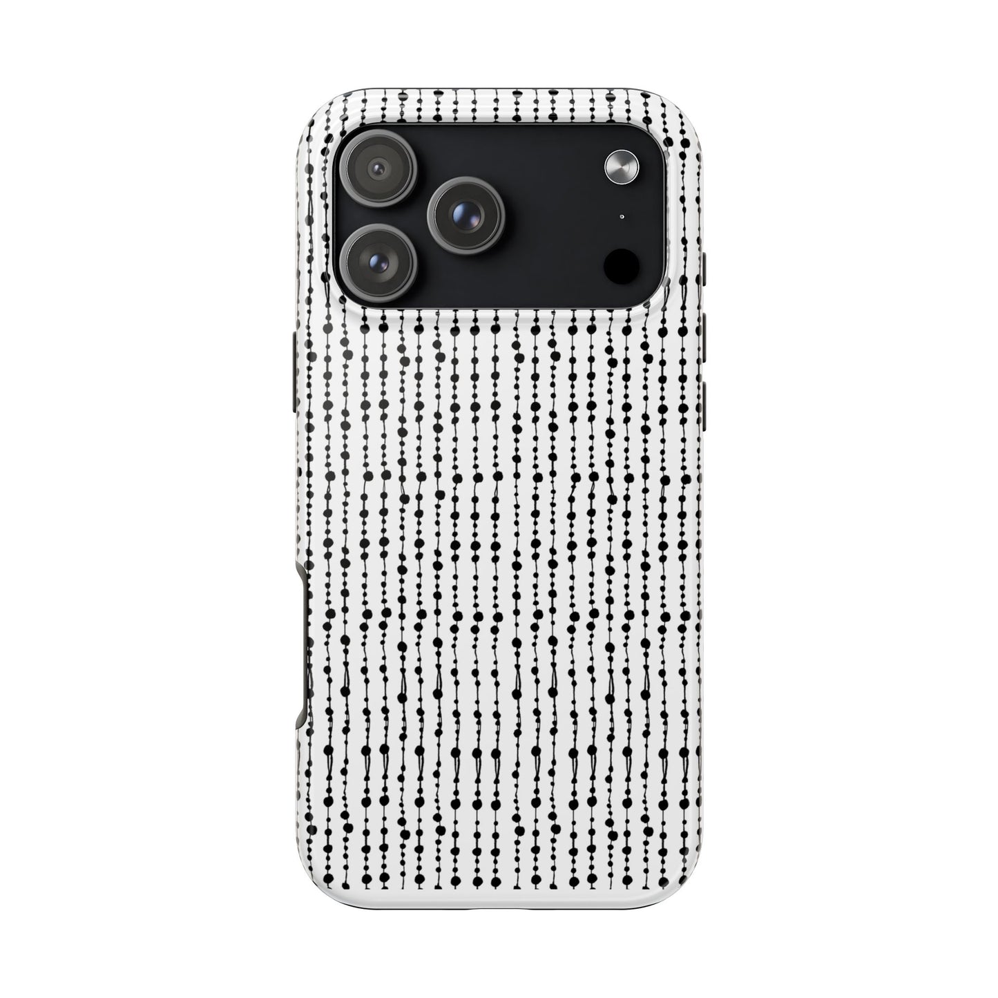 Beaded Curtain White / Black Phone Case