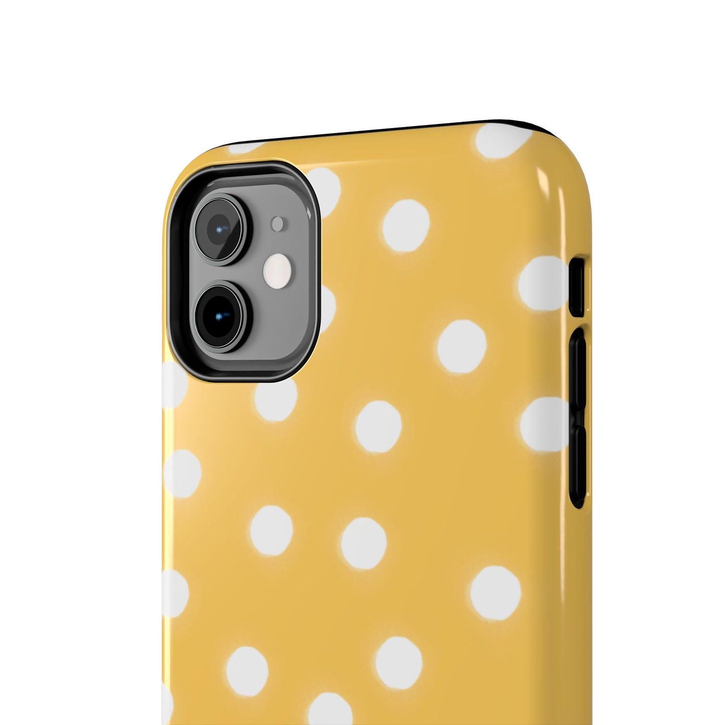 Jumbo Dots Yellow / White Phone Case