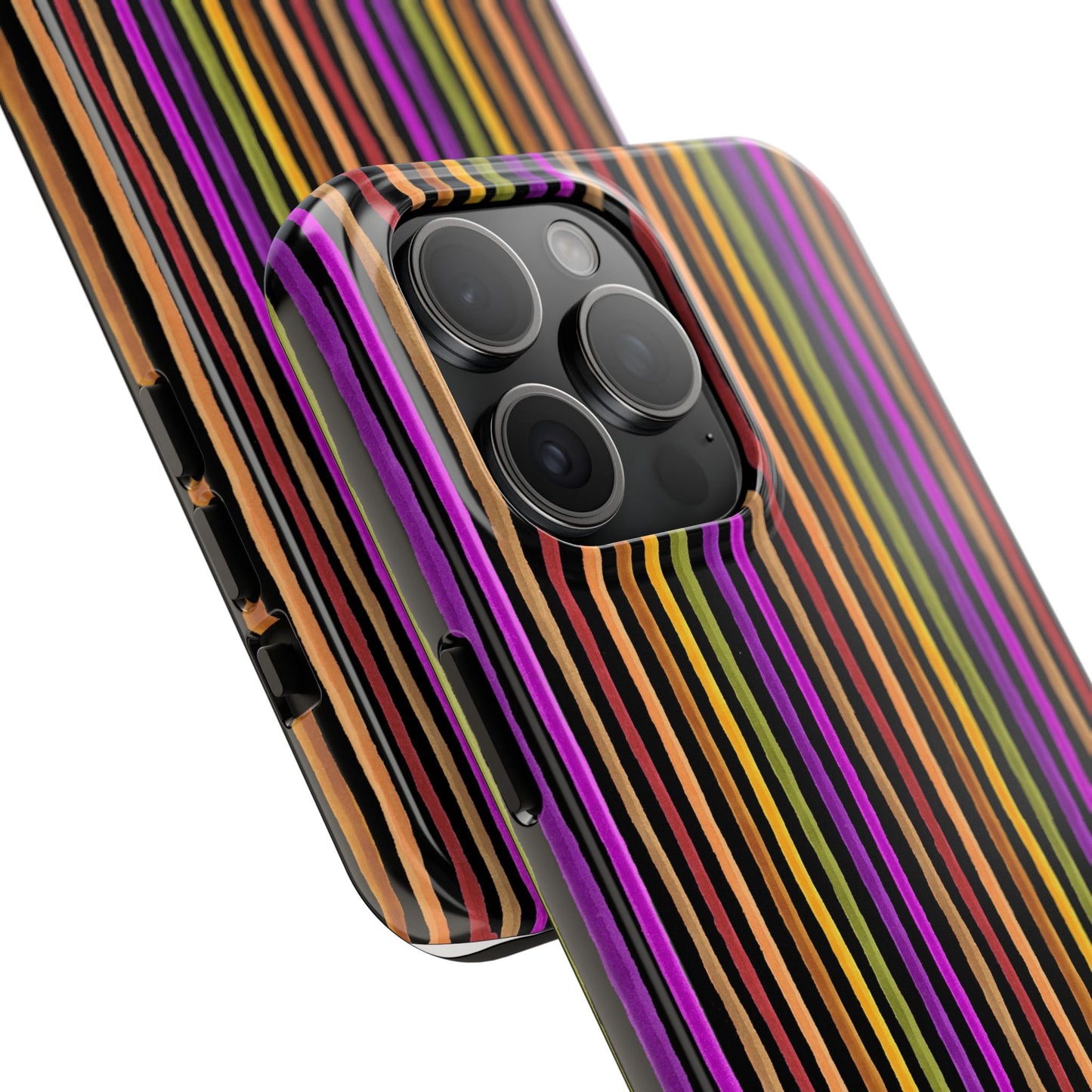Spice Stripe Black Phone Case