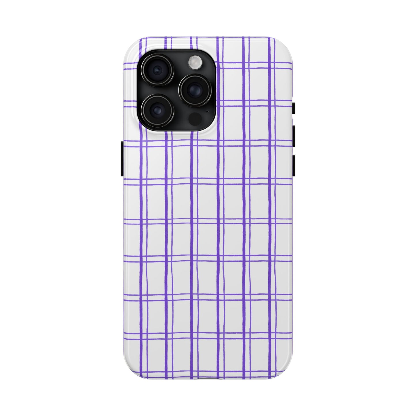Little Plaid White / Blue Phone Case