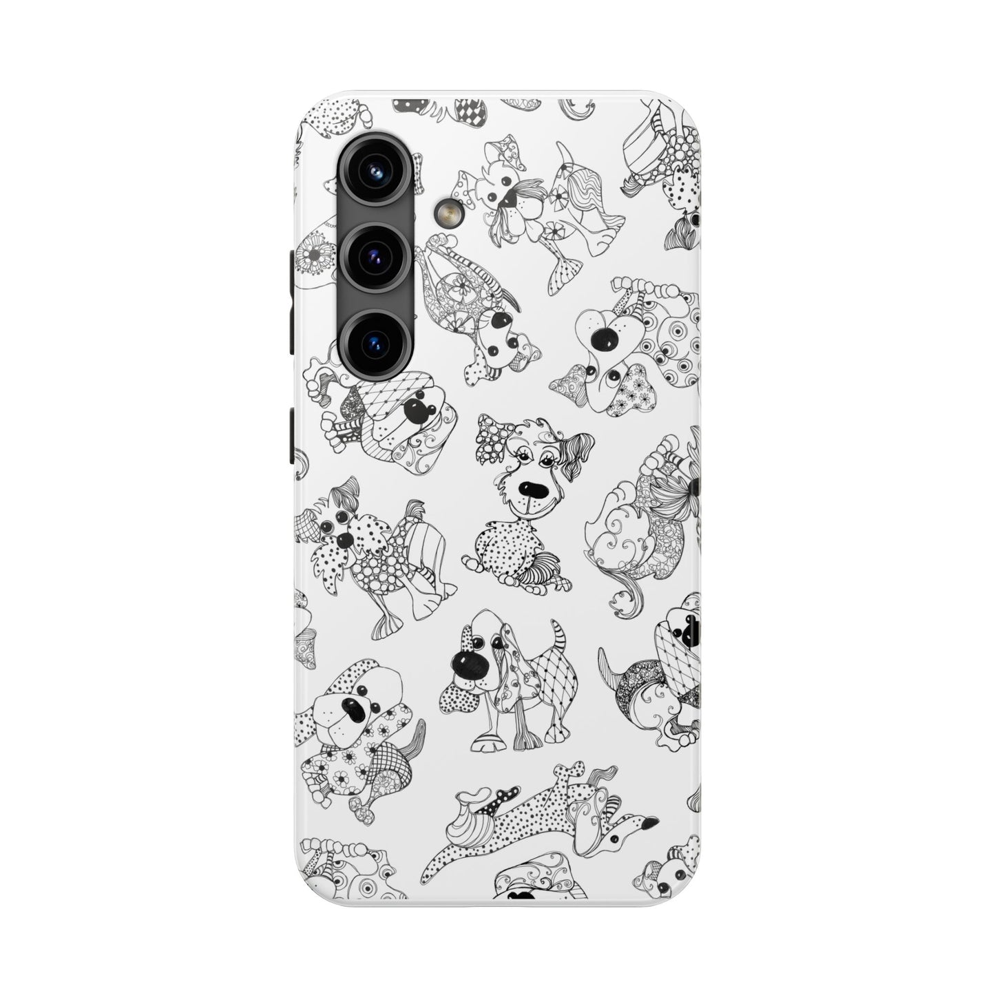 Doodle Dogs White Phone Case