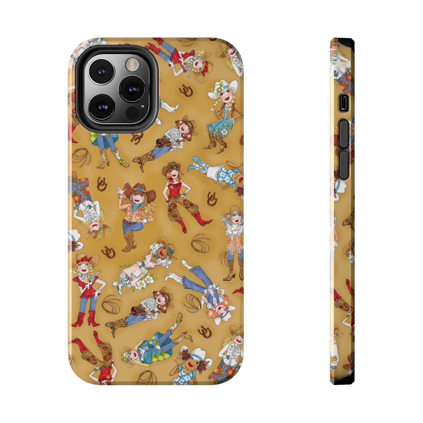 Tossed Cowgirls Tan Phone Case