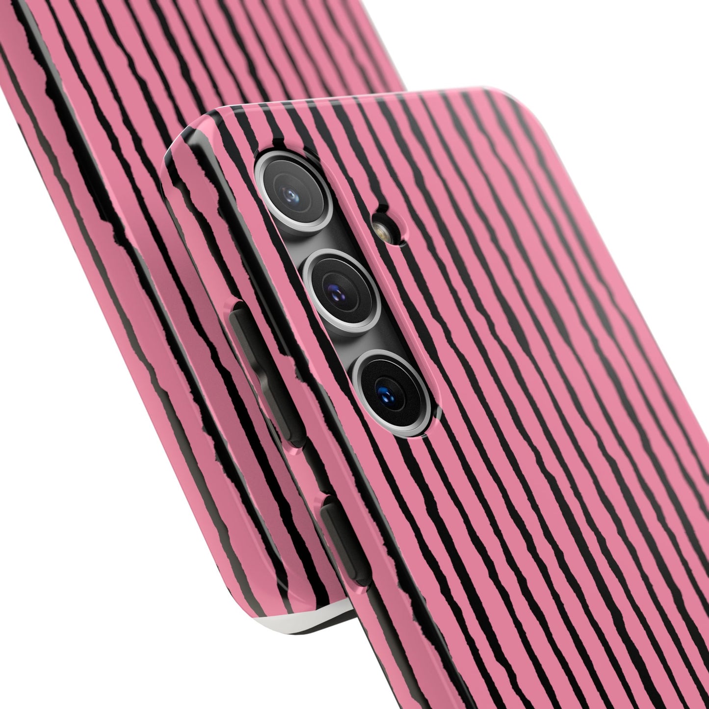 Sorta Stripe Pink / Black Phone Case