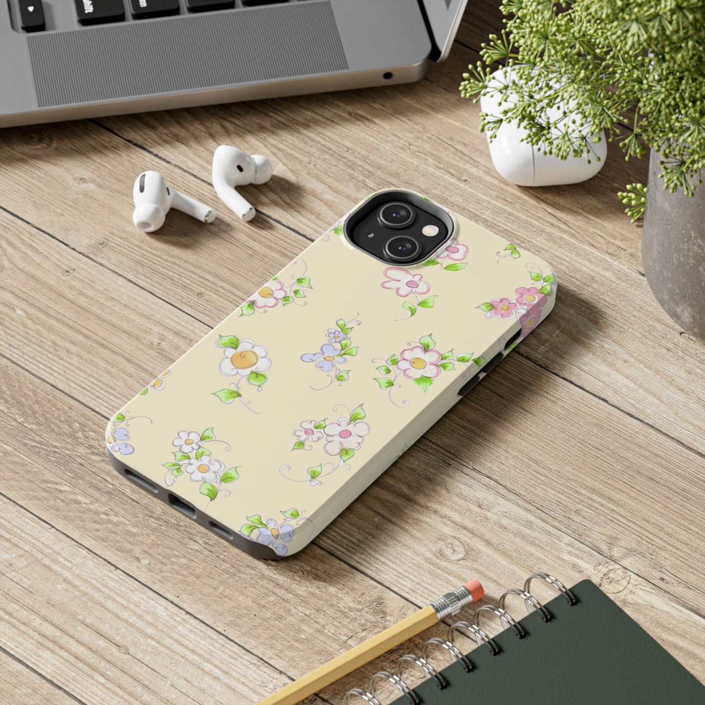 Precious Posies Yellow Phone Case
