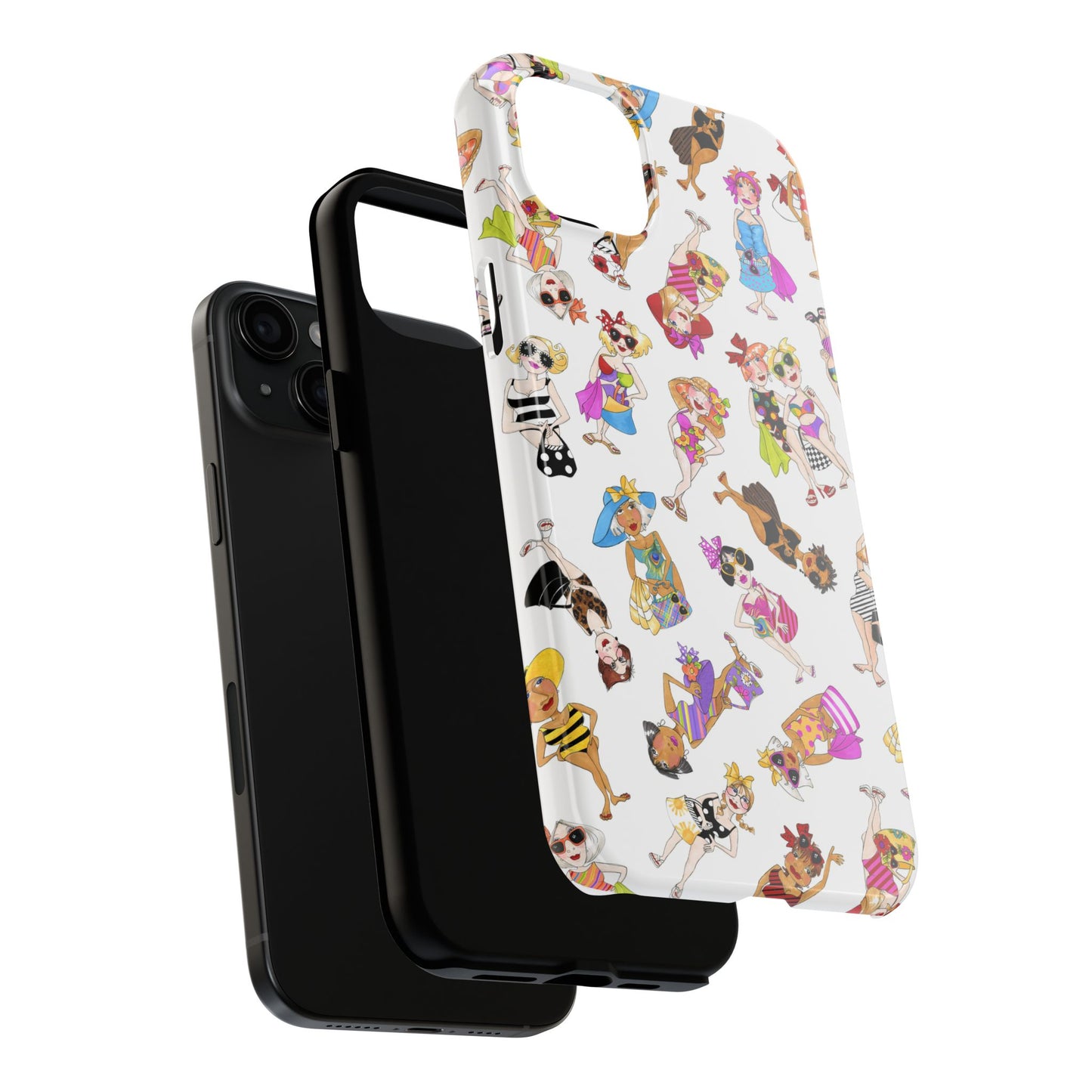 Tossed Beauties White Phone Case