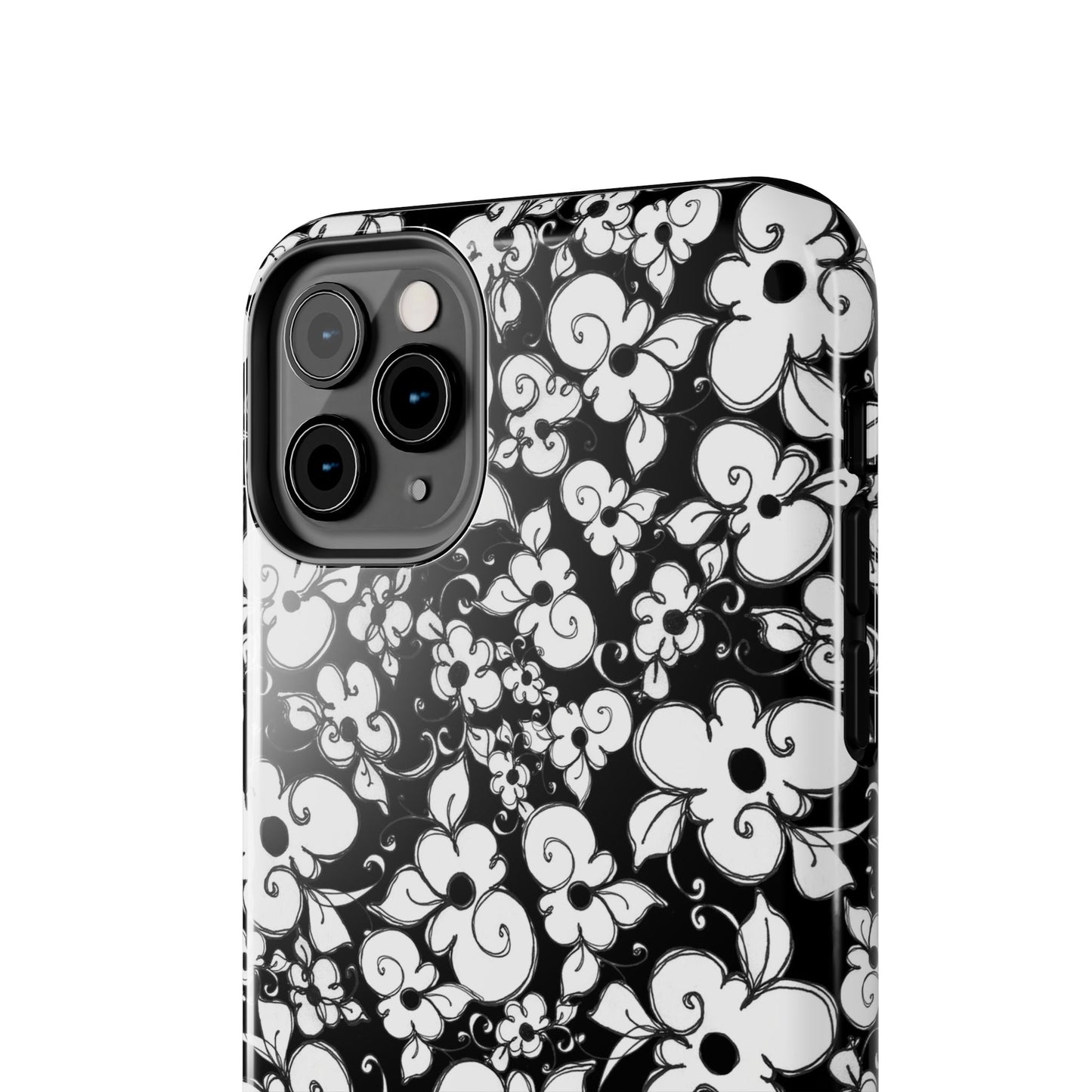 Dog Daisies Black Phone Case