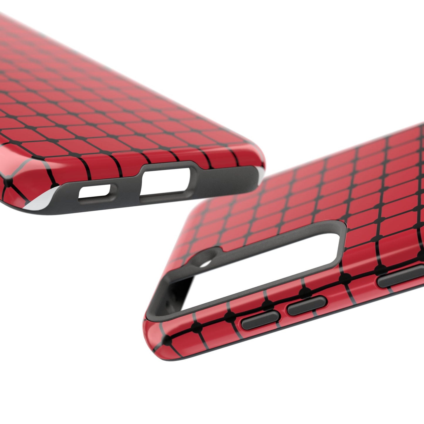 Dot Grid Red / Black Phone Case