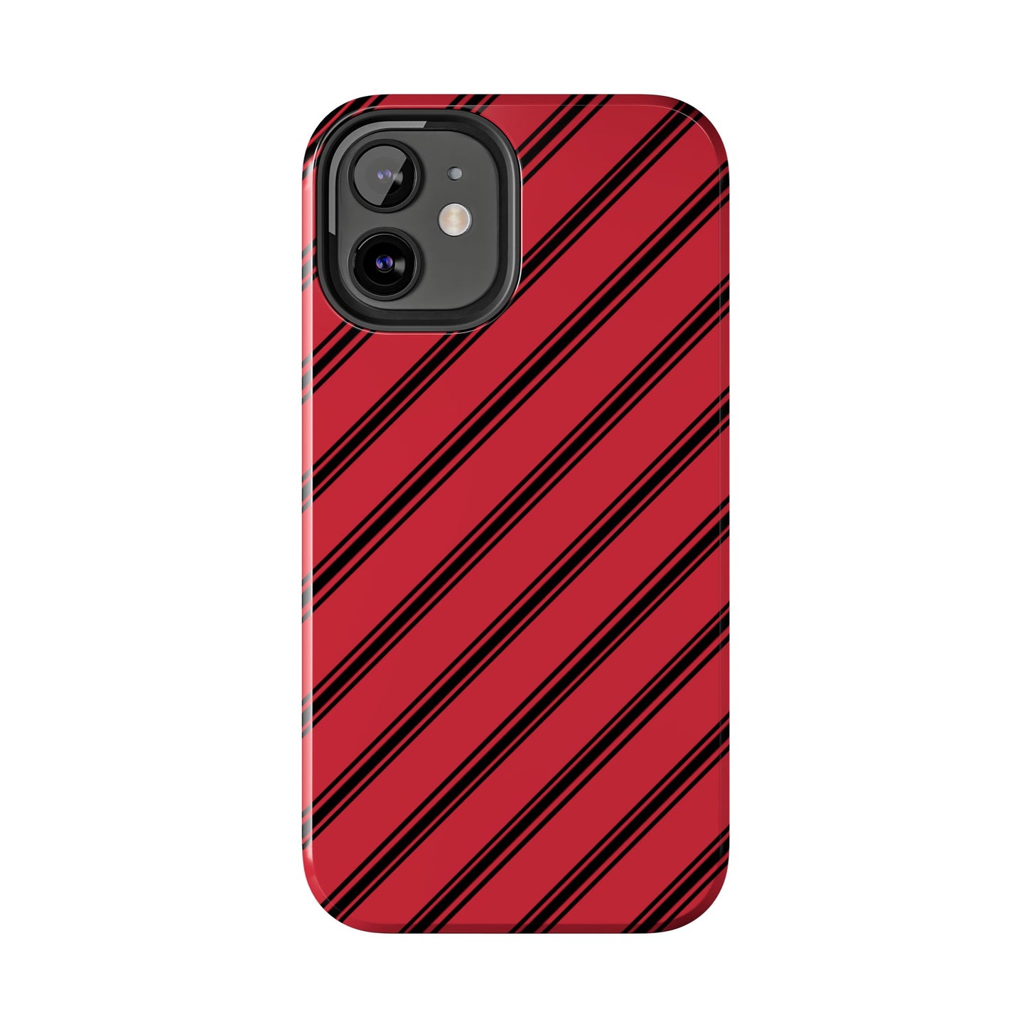 Awning Stripe Red / Black Phone Case