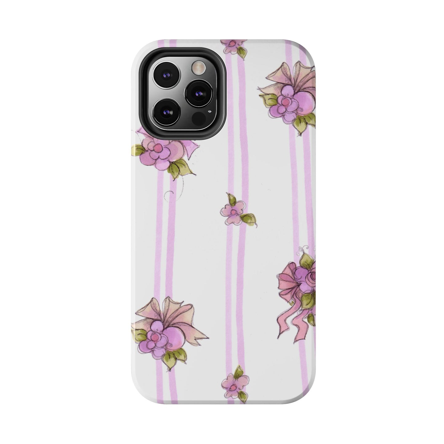 Flower Model Flower Stripe Phone Case
