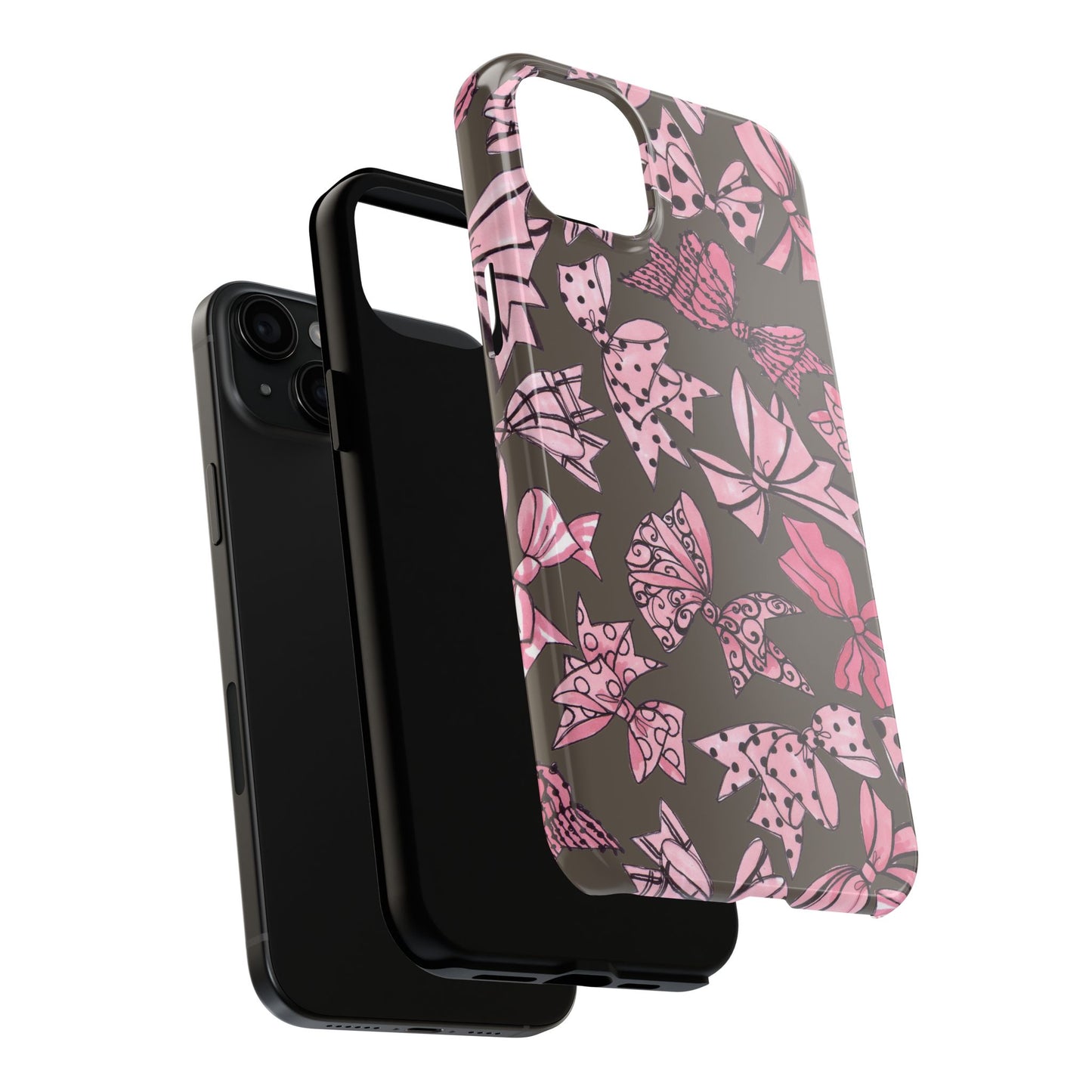 Blushing Bows Mocha Phone Case