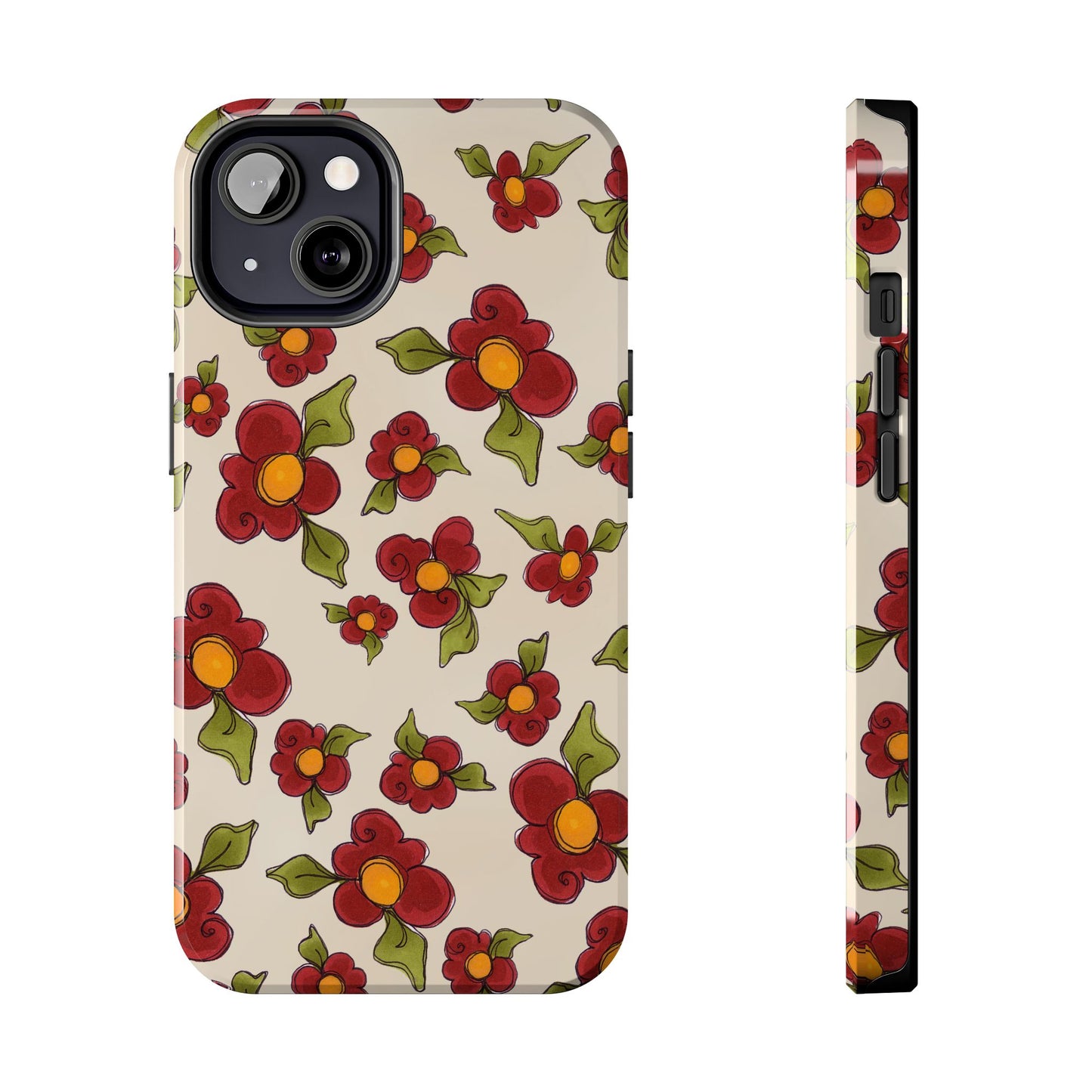 Chili Pepper Daisies Phone Case