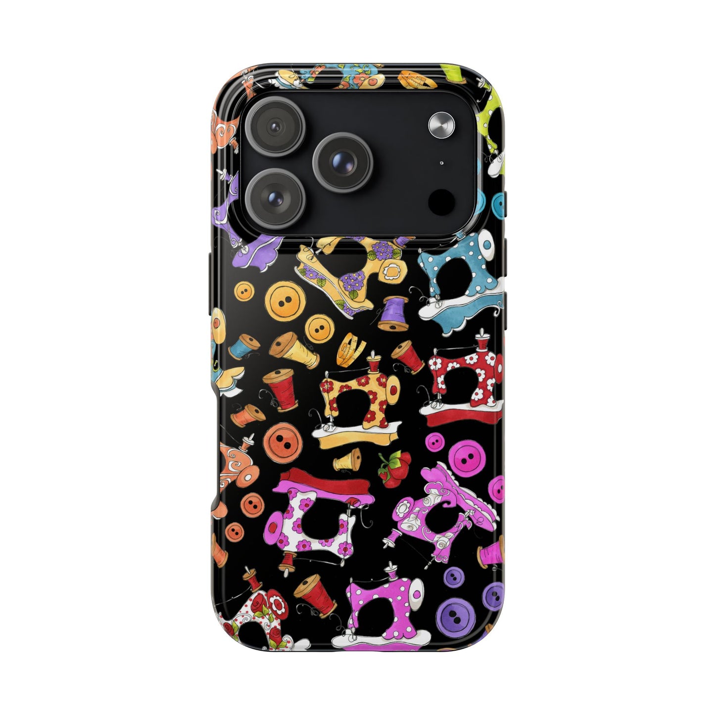 Sew Assorted Black Phone Case