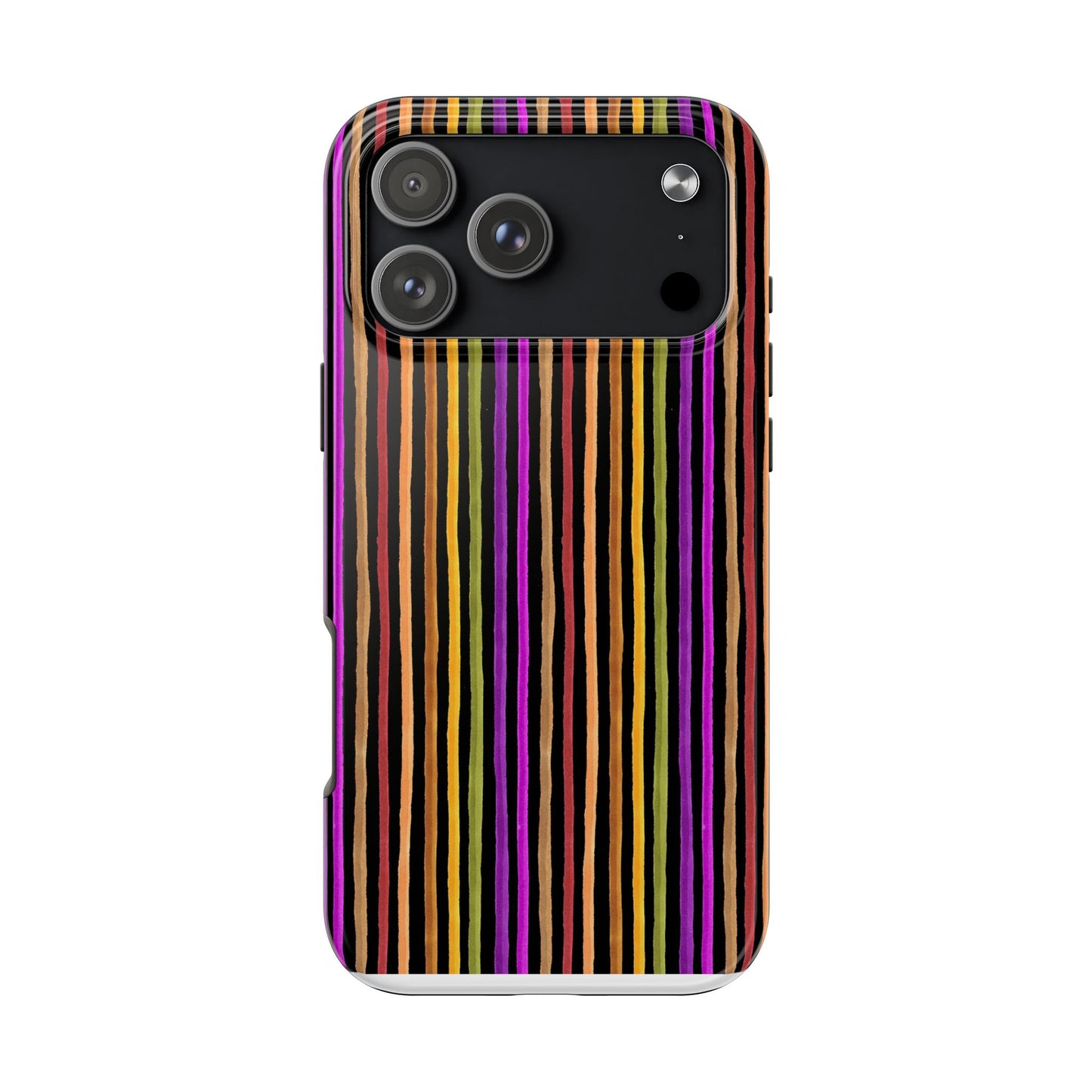 Spice Stripe Black Phone Case