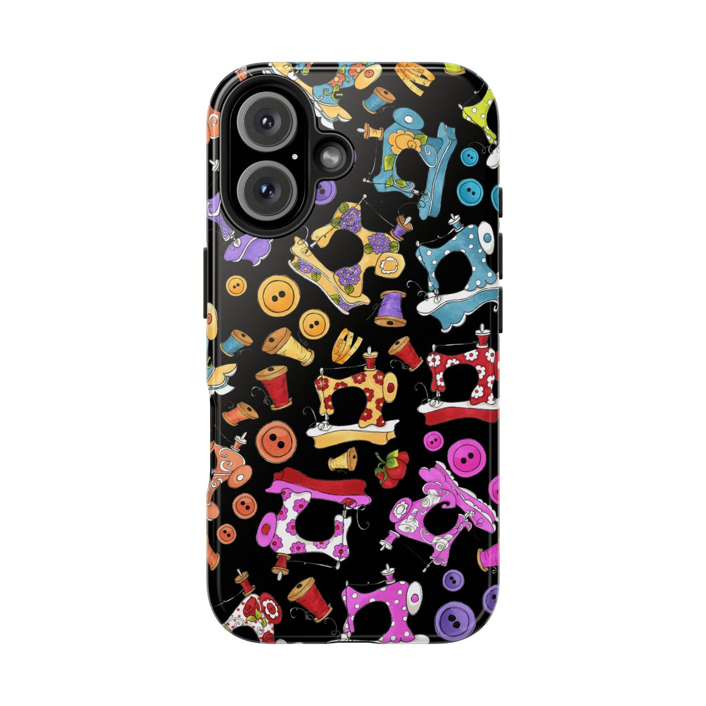 Sew Assorted Black Phone Case