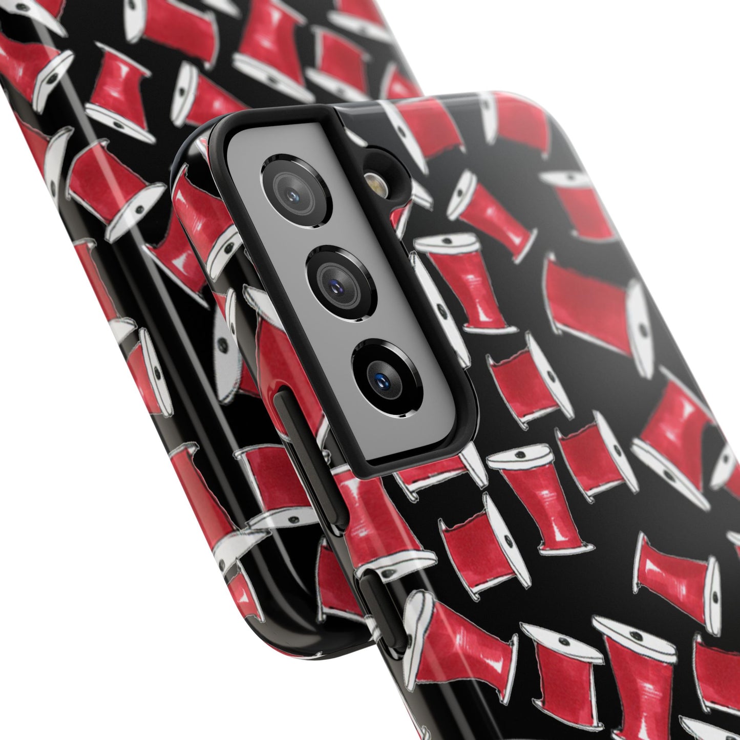 Red Thread Black Phone Case