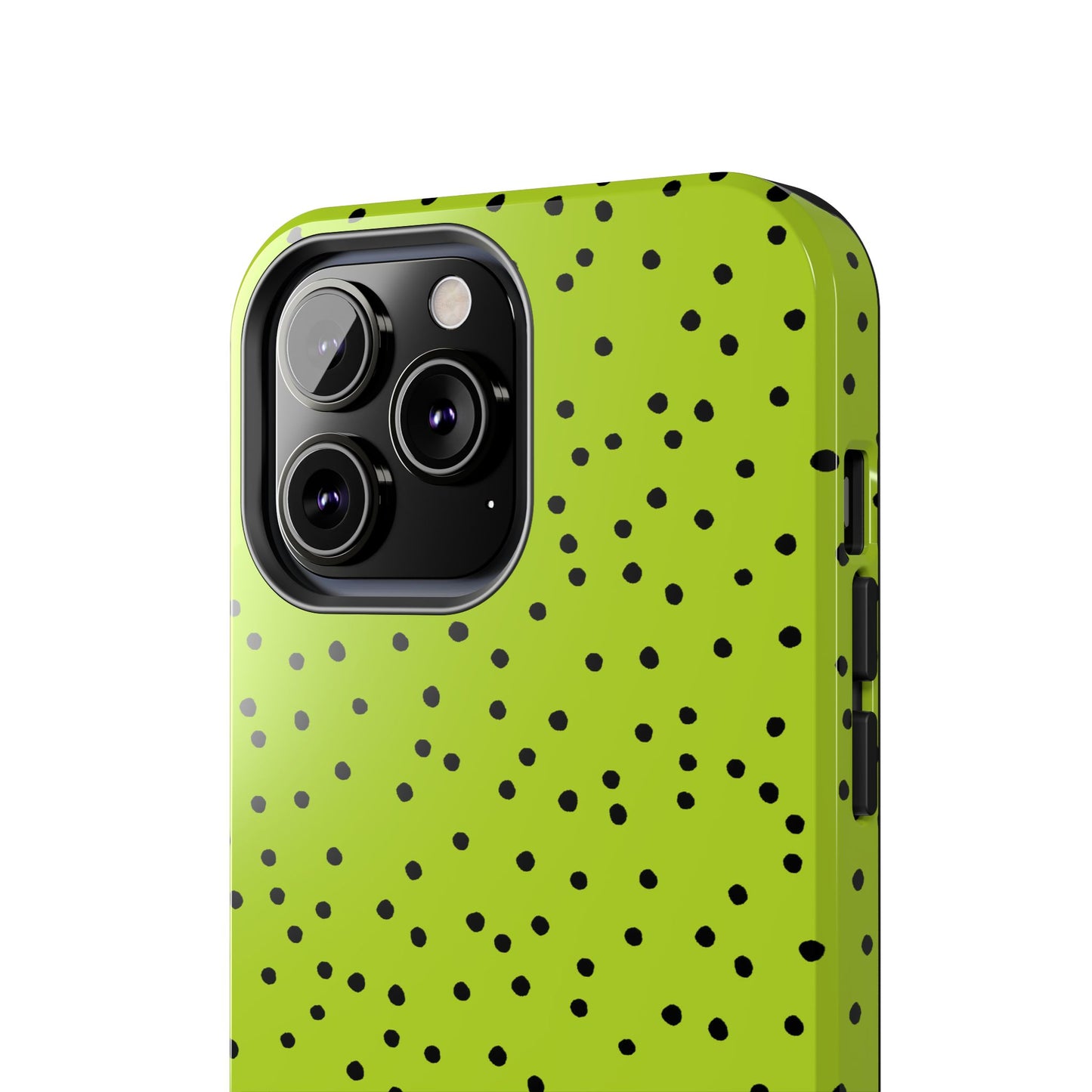 Dinky Dots Lime / Black Phone Case