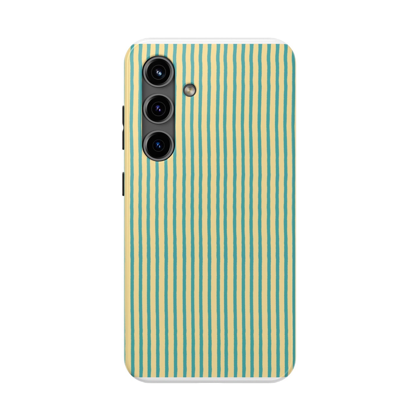 Stripe Yellow / Turquoise Phone Case