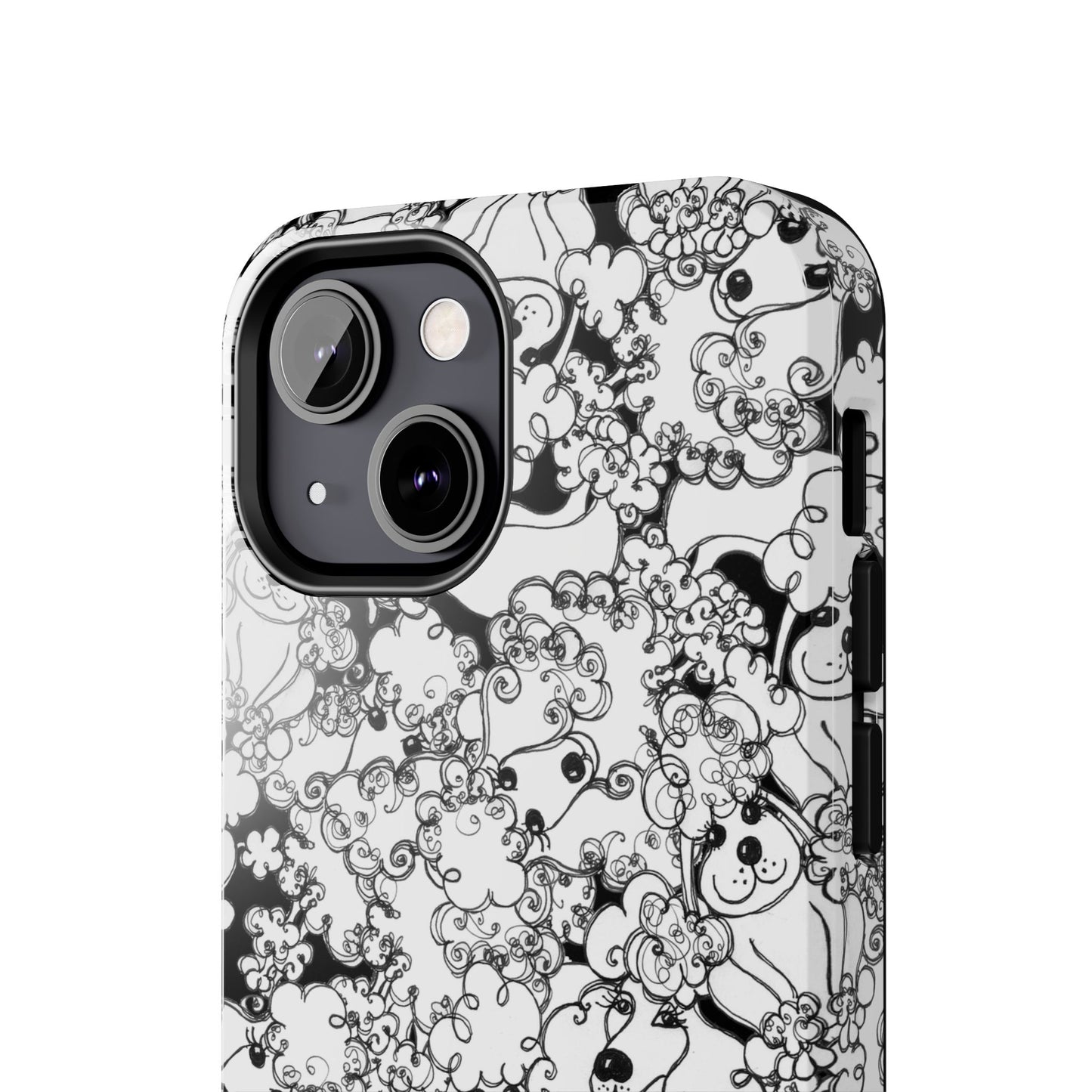 Poodle Party Black Phone Case