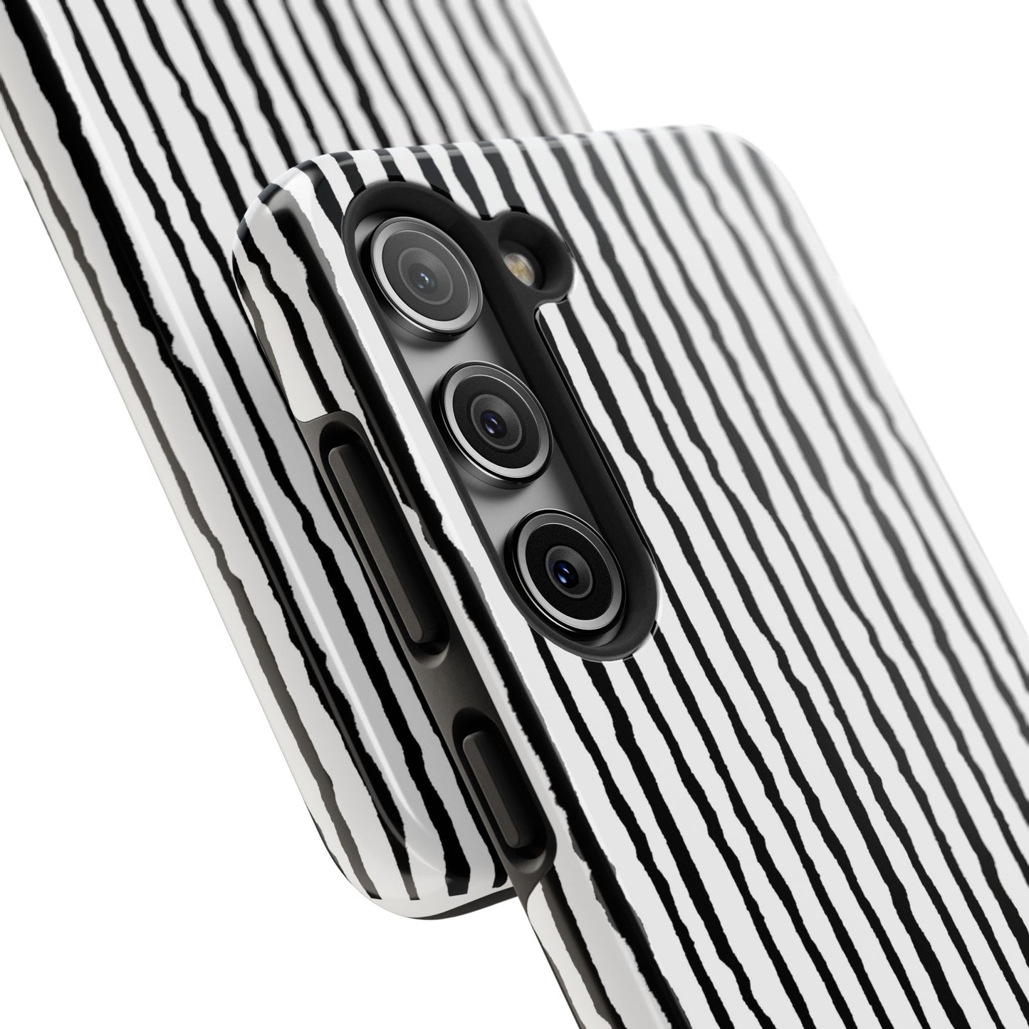 Sorta Stripe White / Black Phone Case