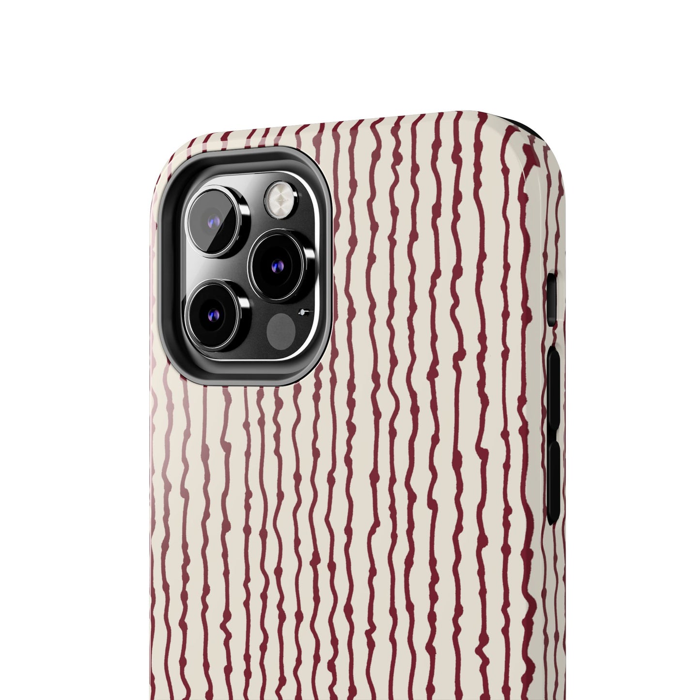 Faux Seersucker Ivory / Red Phone Case