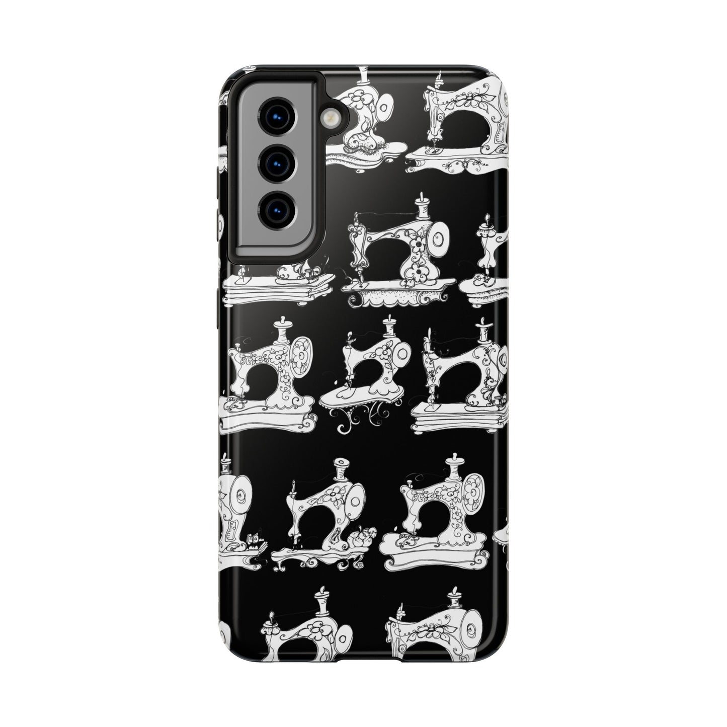 Sew Sew Black / White Phone Case