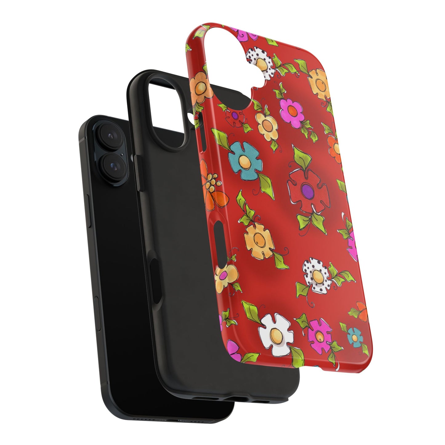 Happy Blooms Red Phone Case