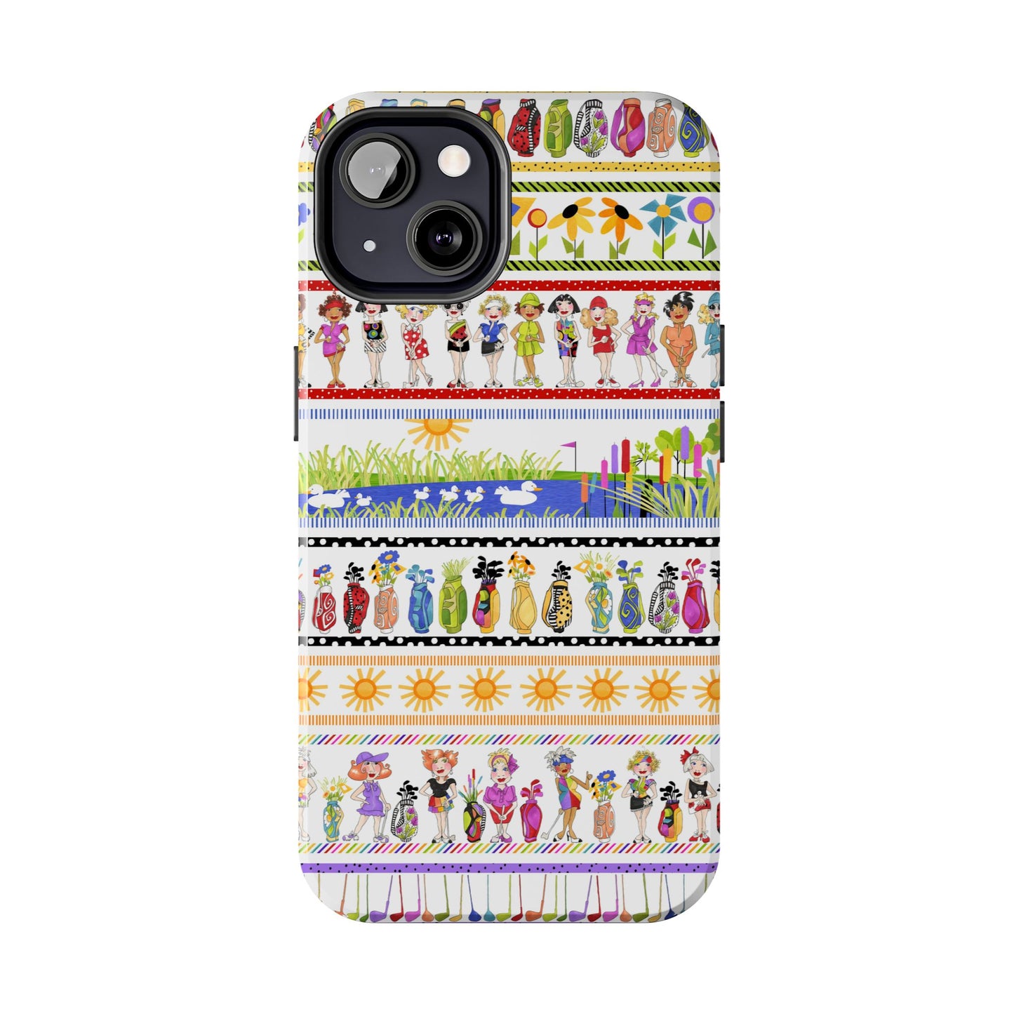 Golf Borders White Phone Case