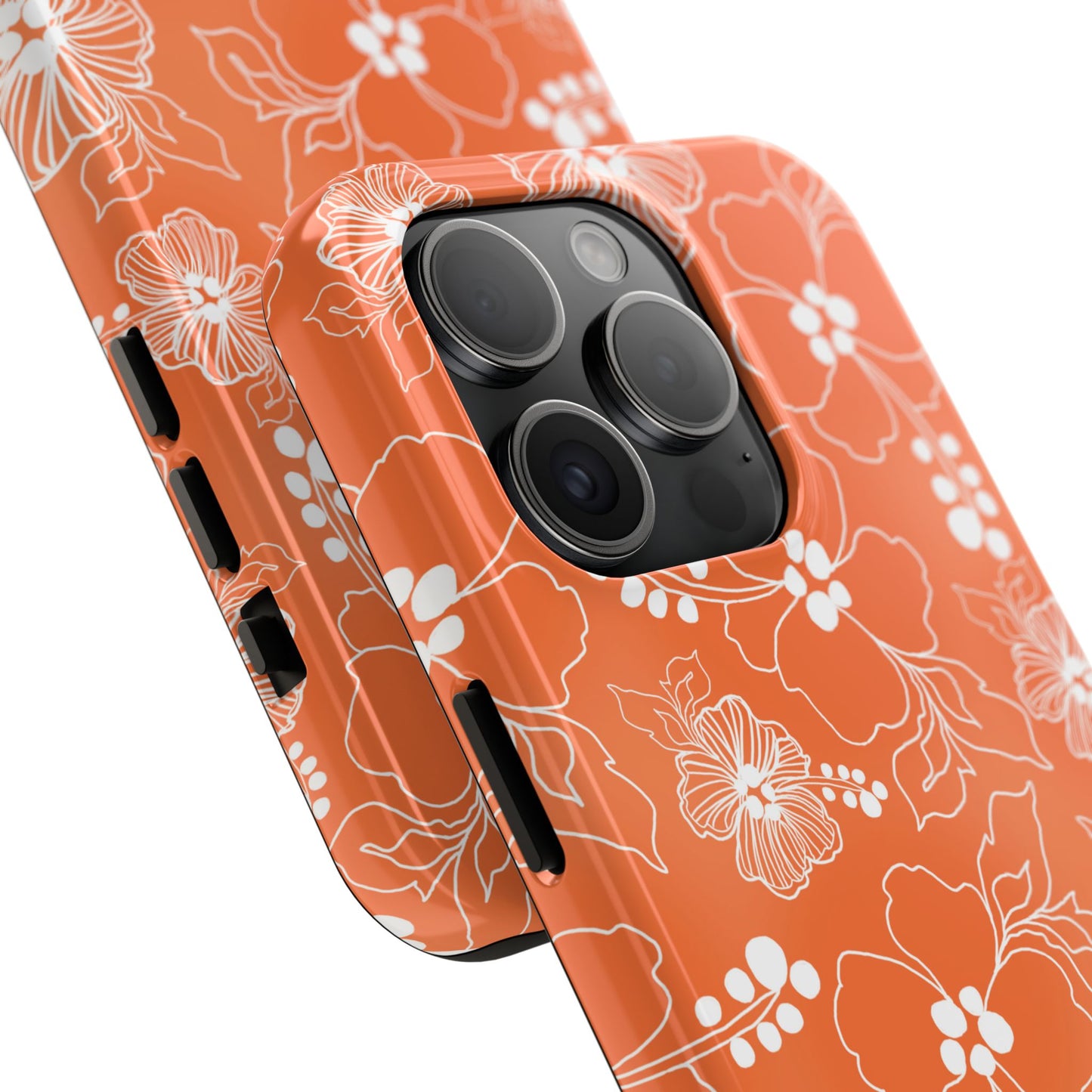 Lacey Hibiscus Coral Phone Case
