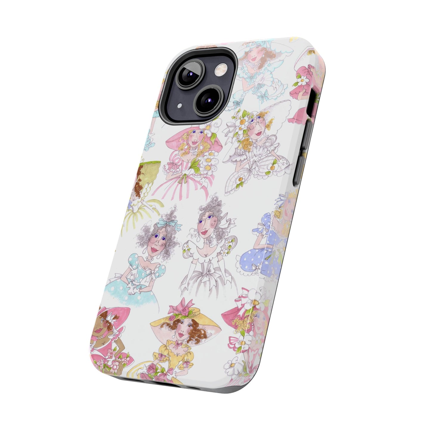Tossed Belles White Phone Case