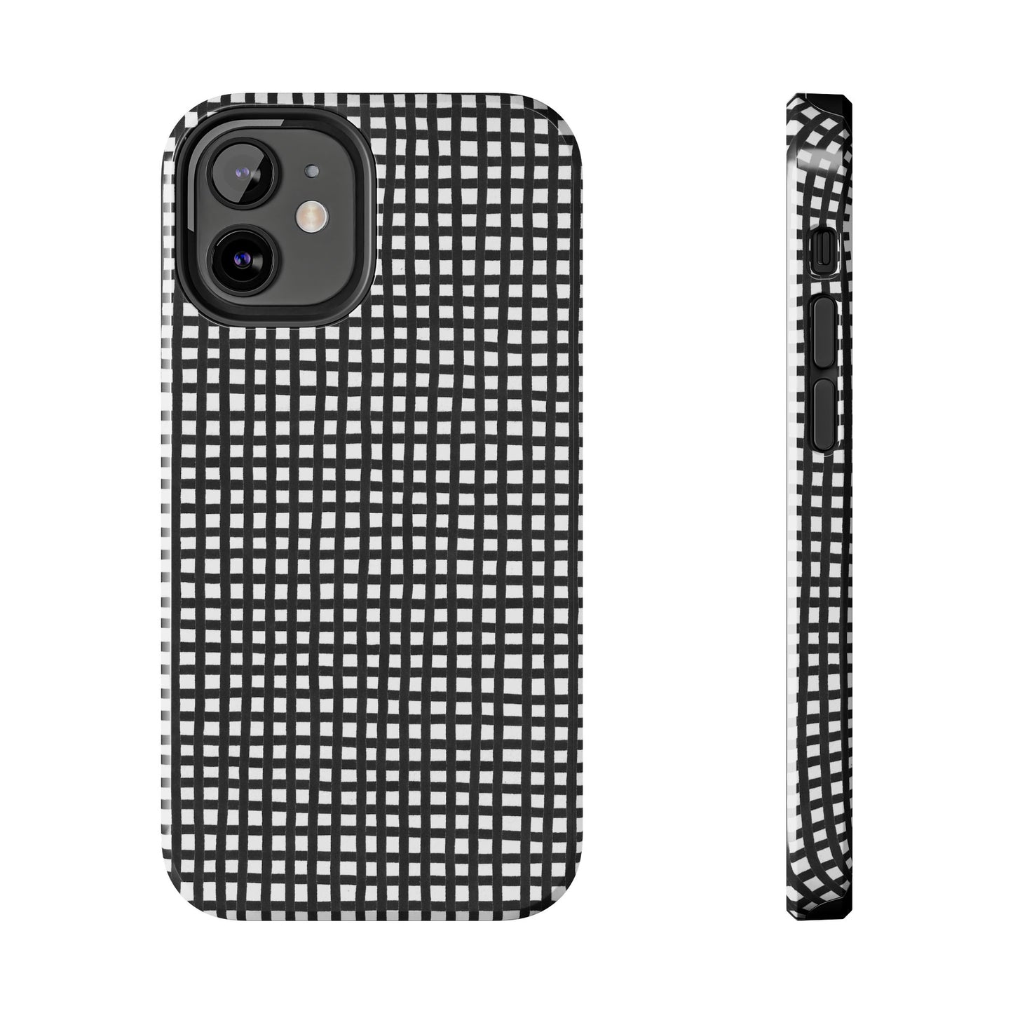 Chipper Check Black / White Phone Case