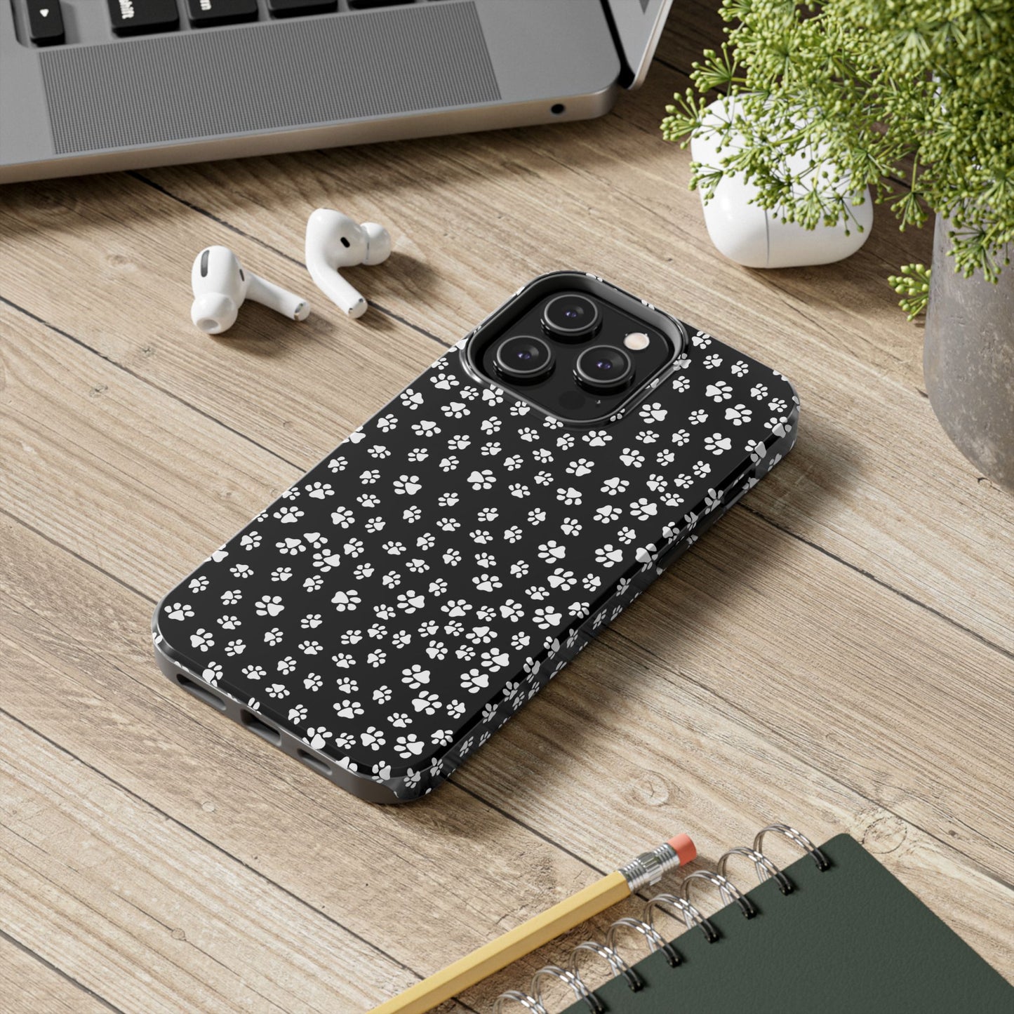 Little Paws Black / White Phone Case